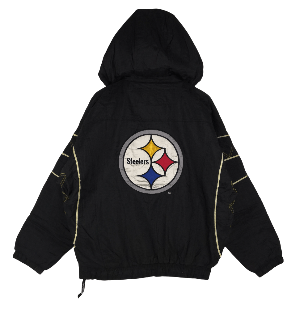 Starter Vintage 90s NFL Steelers Hoodie Puffer Jacket Starter Size US L / EU 52-54 / 3 - 2 Thumbnail