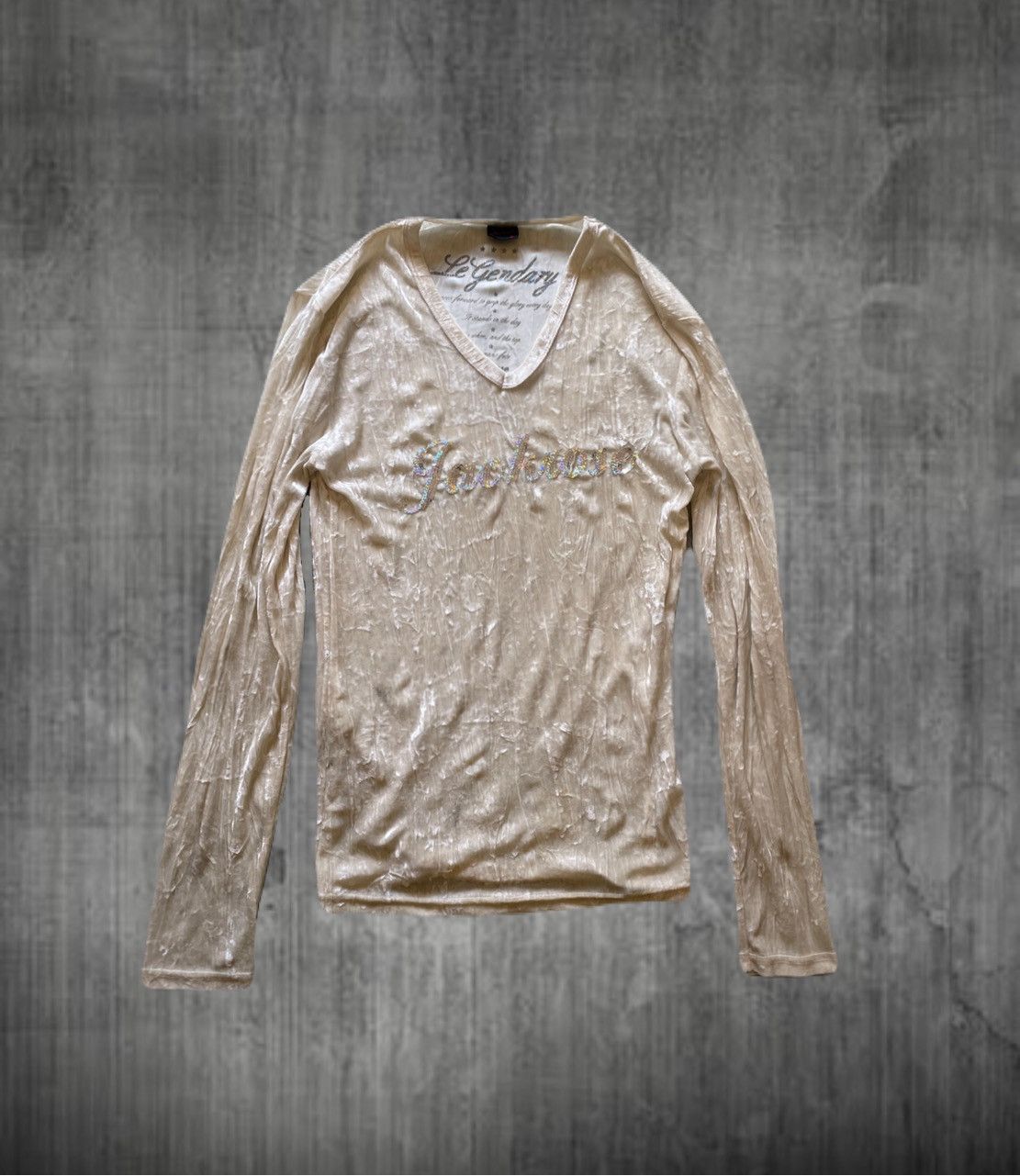 If Six Was Nine 2000s Jackrose Velour Sequin Long Sleeve Tee archive Size US M / EU 48-50 / 2 - 1 Thumbnail