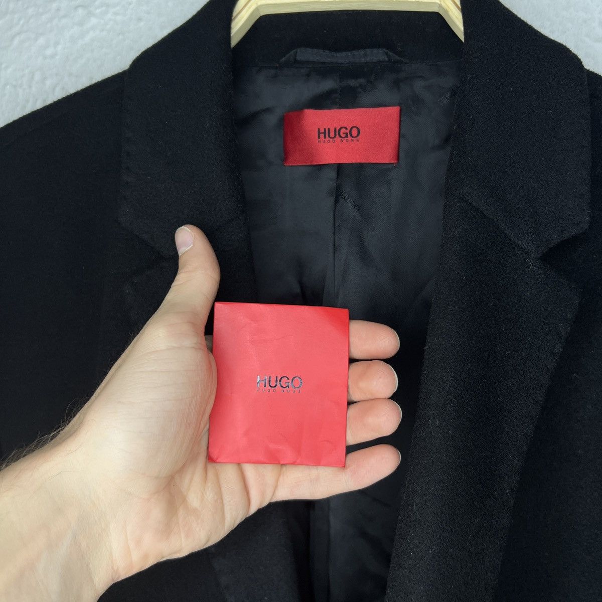 Designer × Hugo Boss Hugo Boss Wool Cashmere Long Coat Outerwear Jacket Size US L / EU 52-54 / 3 - 12 Thumbnail