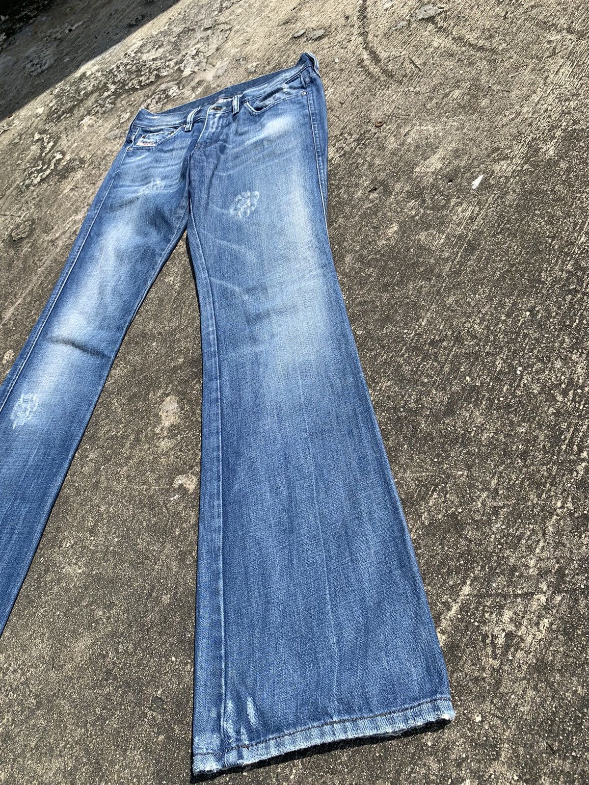 Diesel × Le Grande Bleu (L.G.B.) Steal 🔥 Flare diesel distressed bootcut jeans Size 27" / US 4 / IT 40 - 4 Thumbnail