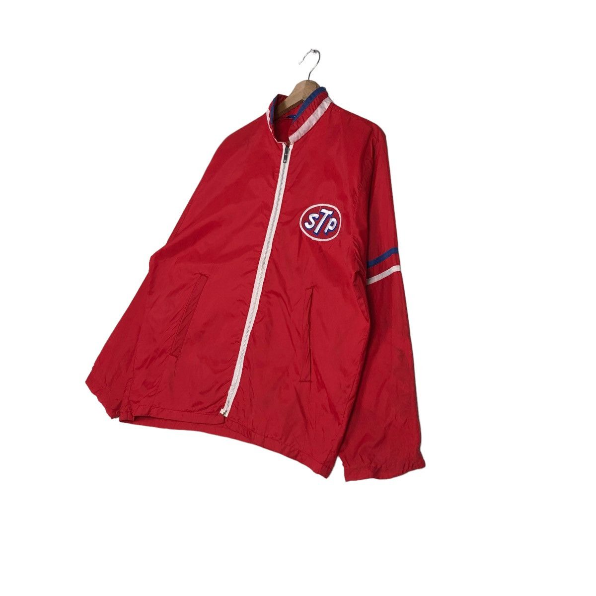 Kadoya 🔥VINTAGE ZIPPER BIKER JACKET LIGHT STP BIG LOGO Size US L / EU 52-54 / 3 - 2 Thumbnail