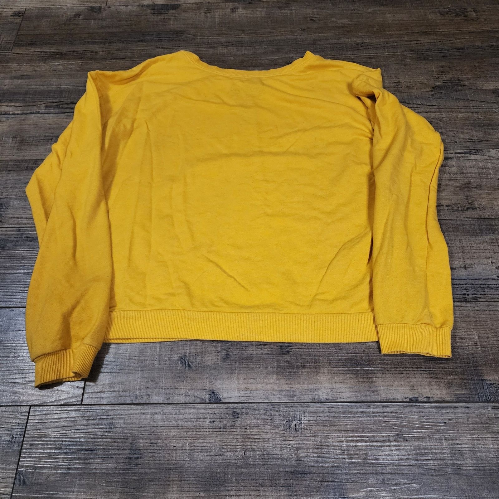 Disney Distressed yellow Minnie Mouse lightweight sweatshirt L 2267 Size L / US 10 / IT 46 - 6 Thumbnail