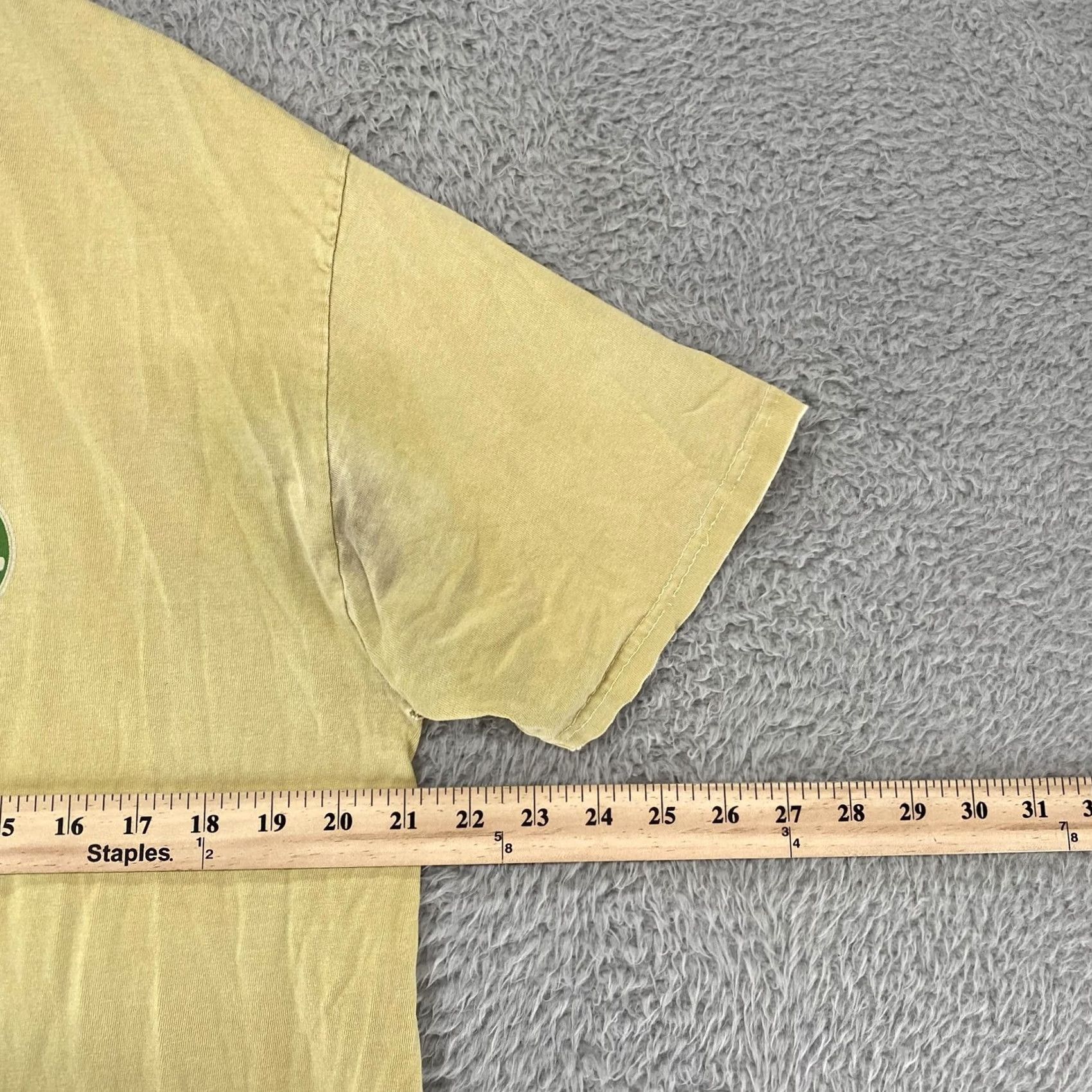 4SDESIGNS Stussy T-Shirt Mens Large Yellow Rasta Lion Graphic Tee Bubble Y2K Size US L / EU 52-54 / 3 - 6 Thumbnail