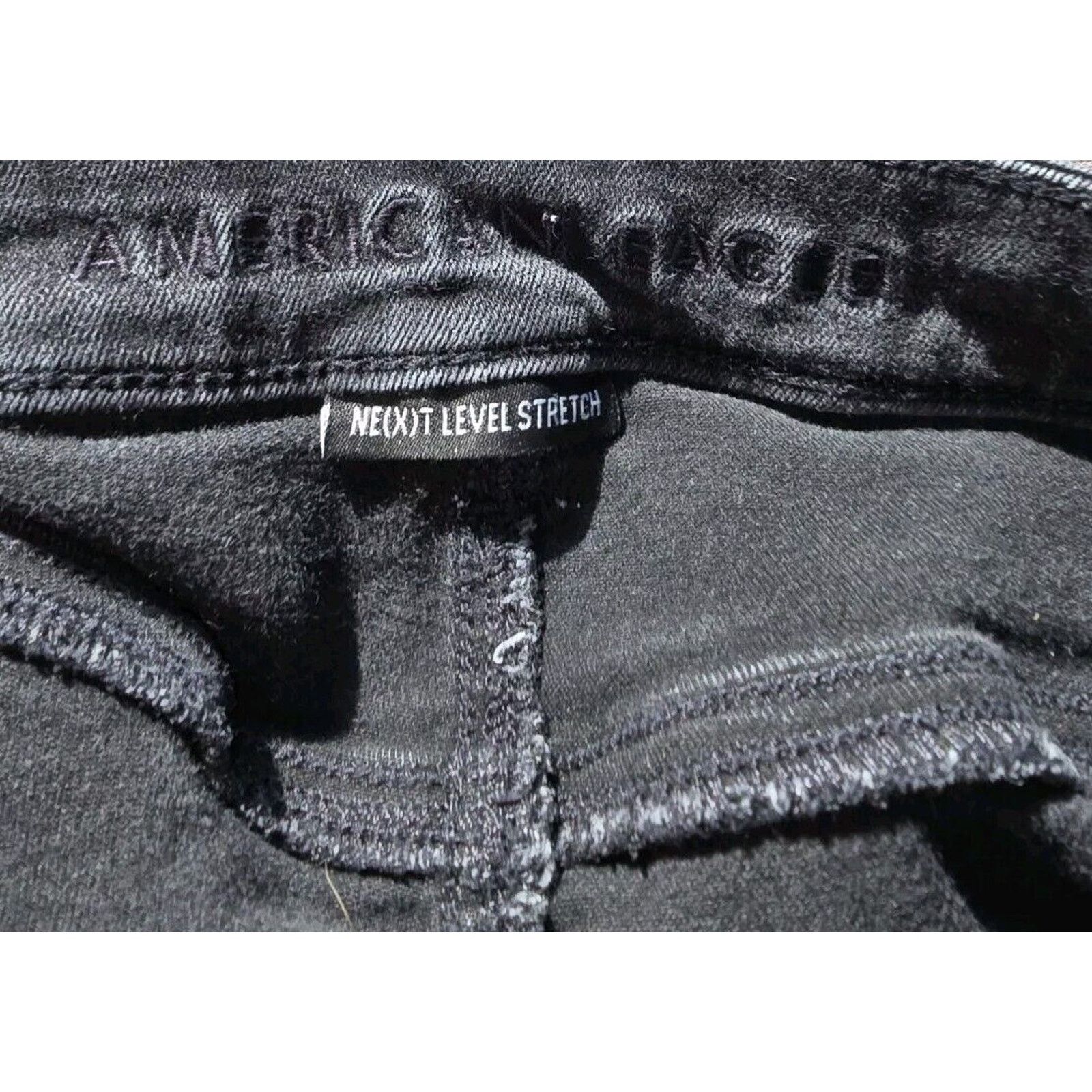 American Eagle Outfitters American Eagle Womens 10 Next Level Women Jeans Black Skinny Size 32" / US 10 / IT 46 - 8 Thumbnail