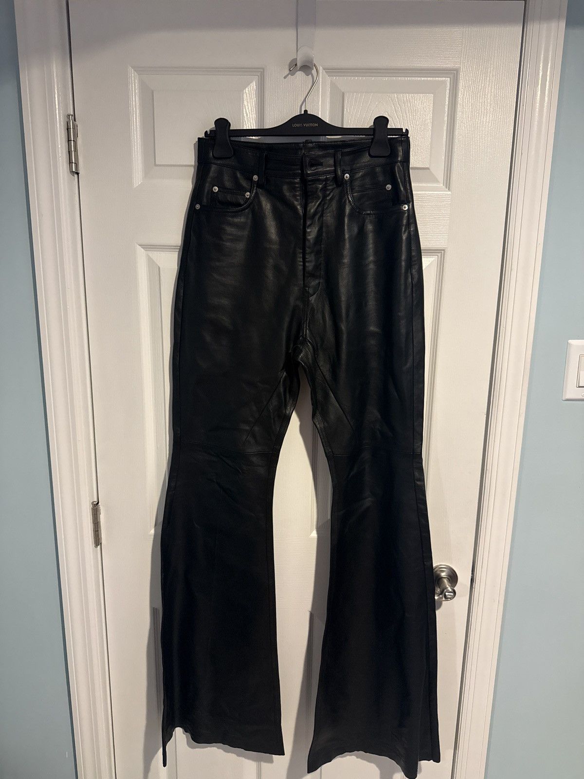 Rick Owens Rick Owens Black Bolan Leather Pants Size US 28 / EU 44 - 5 Thumbnail