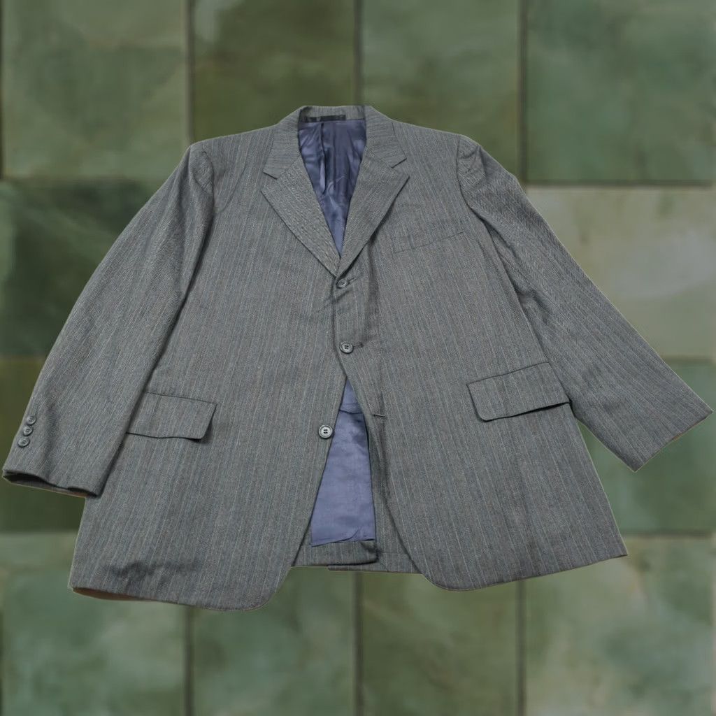 Vintage O'Connell'S Sport Coat Blazer Mens 46R Gray Herringbone Three-Button Classic Size 46R - 1 Thumbnail
