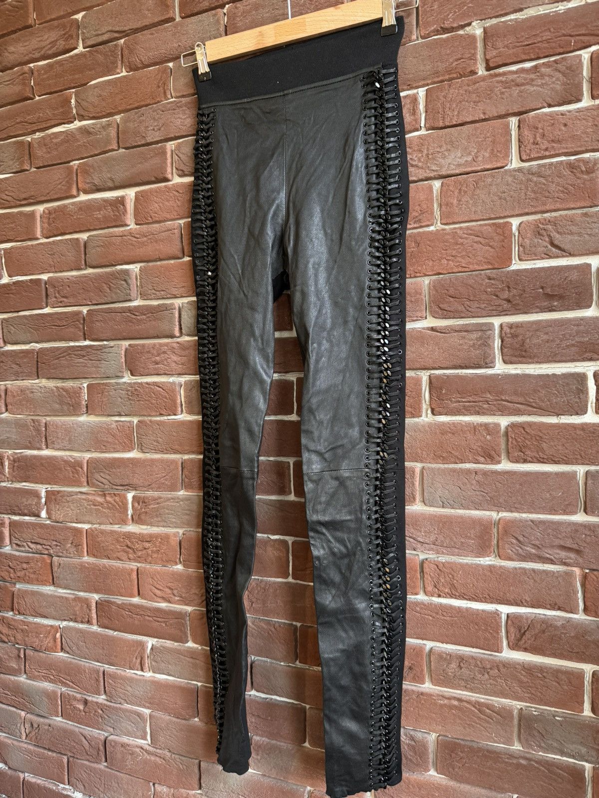 Philipp Plein Rare Philipp Plein Leather Bondage Leggins Women’s Drip Hype Size 30" / US 8 / IT 44 - 3 Thumbnail