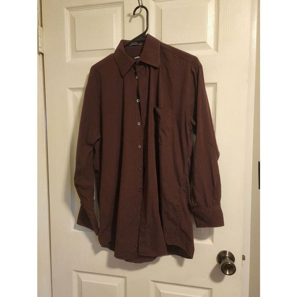 Liz Claiborne Claiborne Maroon Dress shirt Size US L / EU 52-54 / 3 - 2 Thumbnail