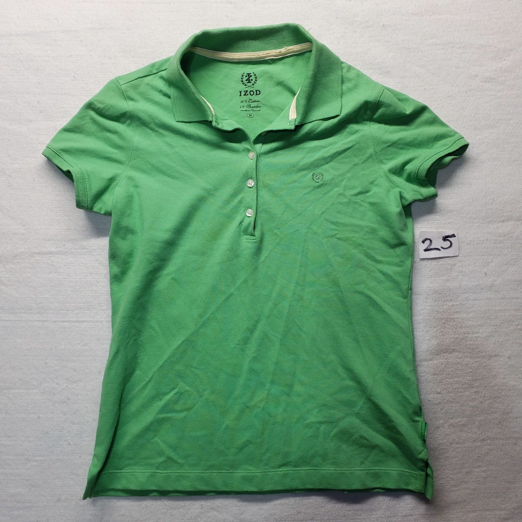 Izod VINTAGE IZOD Polo Shirt Women Adult Medium Green Short Sleeve Collared 90s Size M / US 6-8 / IT 42-44 - 2 Thumbnail