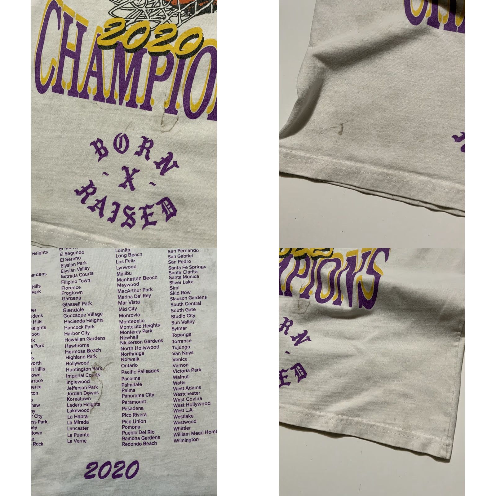 Born X Raised VINTAGE Born X Raised Los Angeles Lakers 2020 Champions Basketball Graphic T-Shirt Sz. S Mens White 90s Size US S / EU 44-46 / 1 - 8 Thumbnail