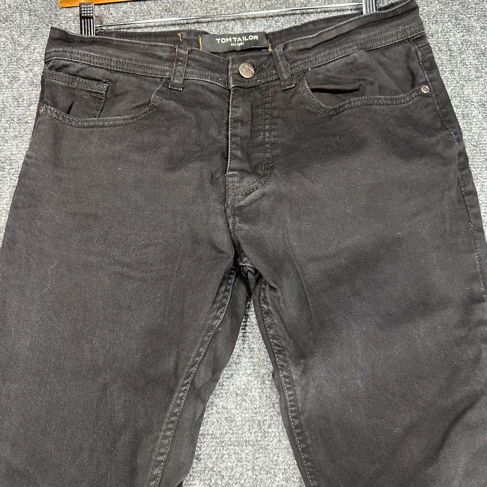 Tom Tailor Tom Tailor Jeans Mens 34 Slim Black Cotton Denim 5-Pocket Button Fly Stretch Size US 34 / EU 50 - 3 Thumbnail