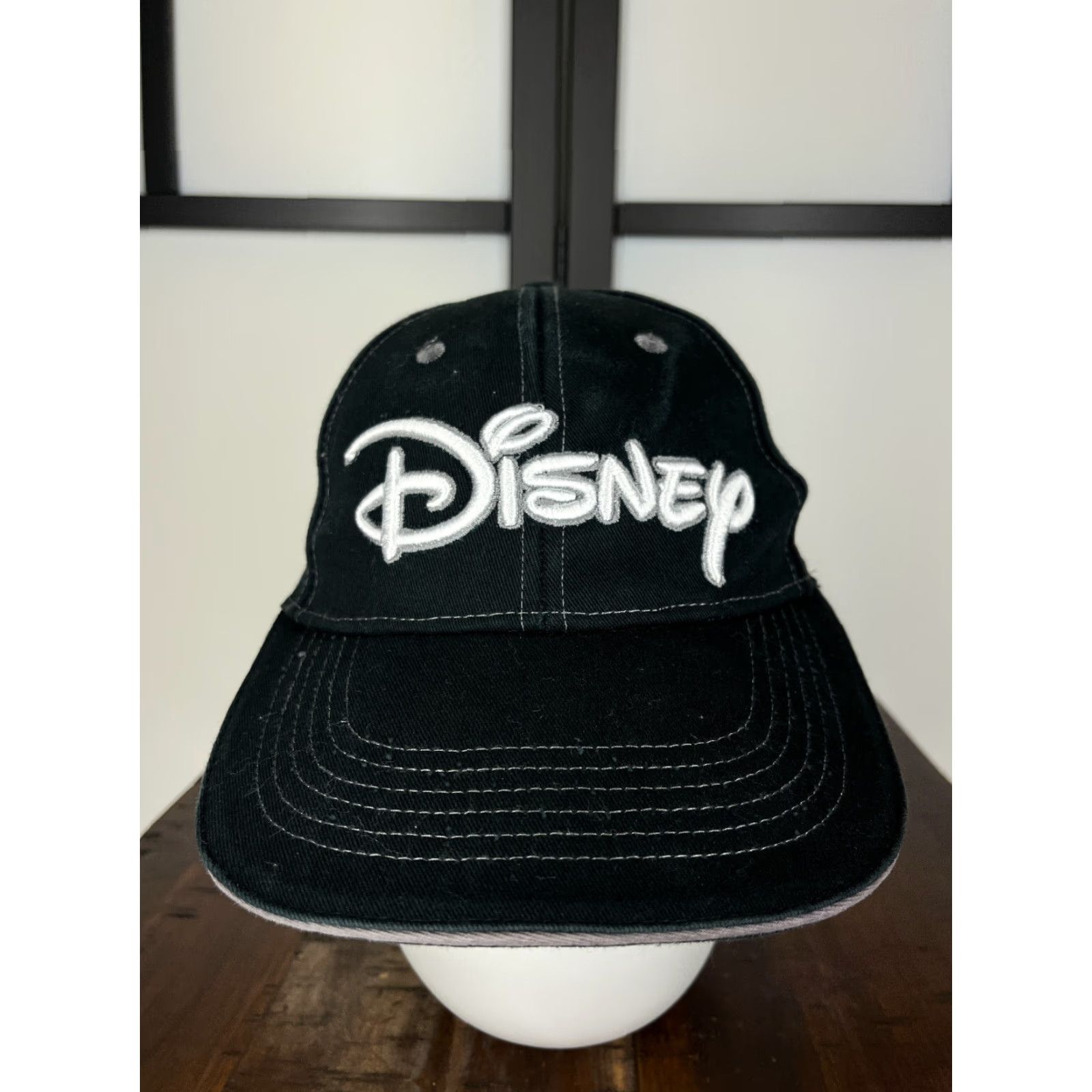 Disney Disney Hat Cap Strap Back One Size Black Adult Embroidered Logo 100% Cotton Baseball Cap Unisex Size ONE SIZE - 2 Thumbnail