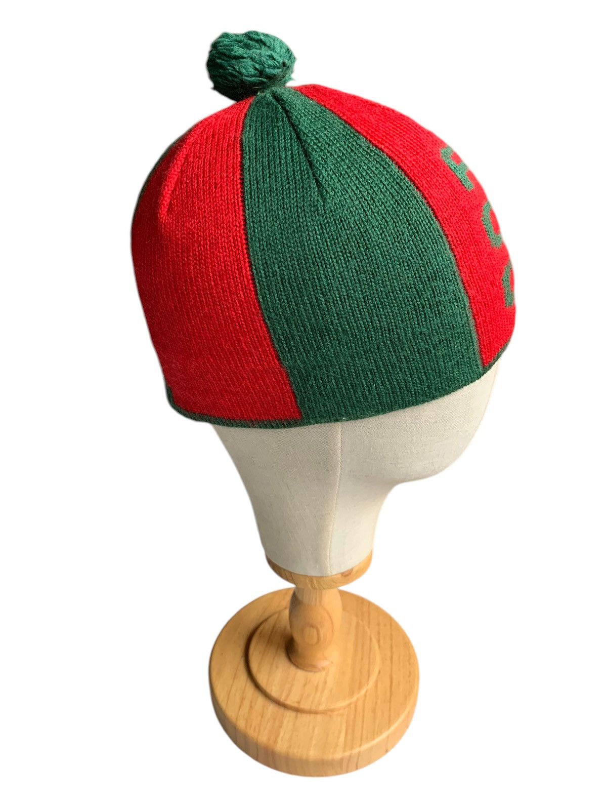 Japanese Brand × Kapital × Vintage F.C.O Red And Green Colour Winter Sessions Beanie Hats Size ONE SIZE - 3 Thumbnail