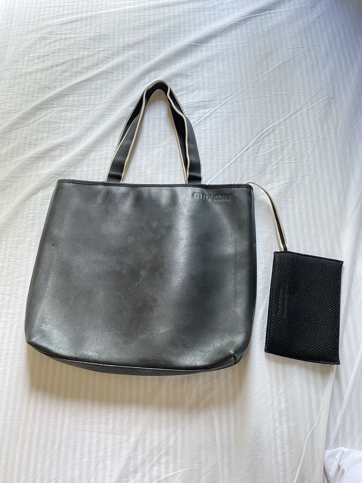 Miu Miu MIU MIU black leather tote bag Size ONE SIZE - 1 Thumbnail