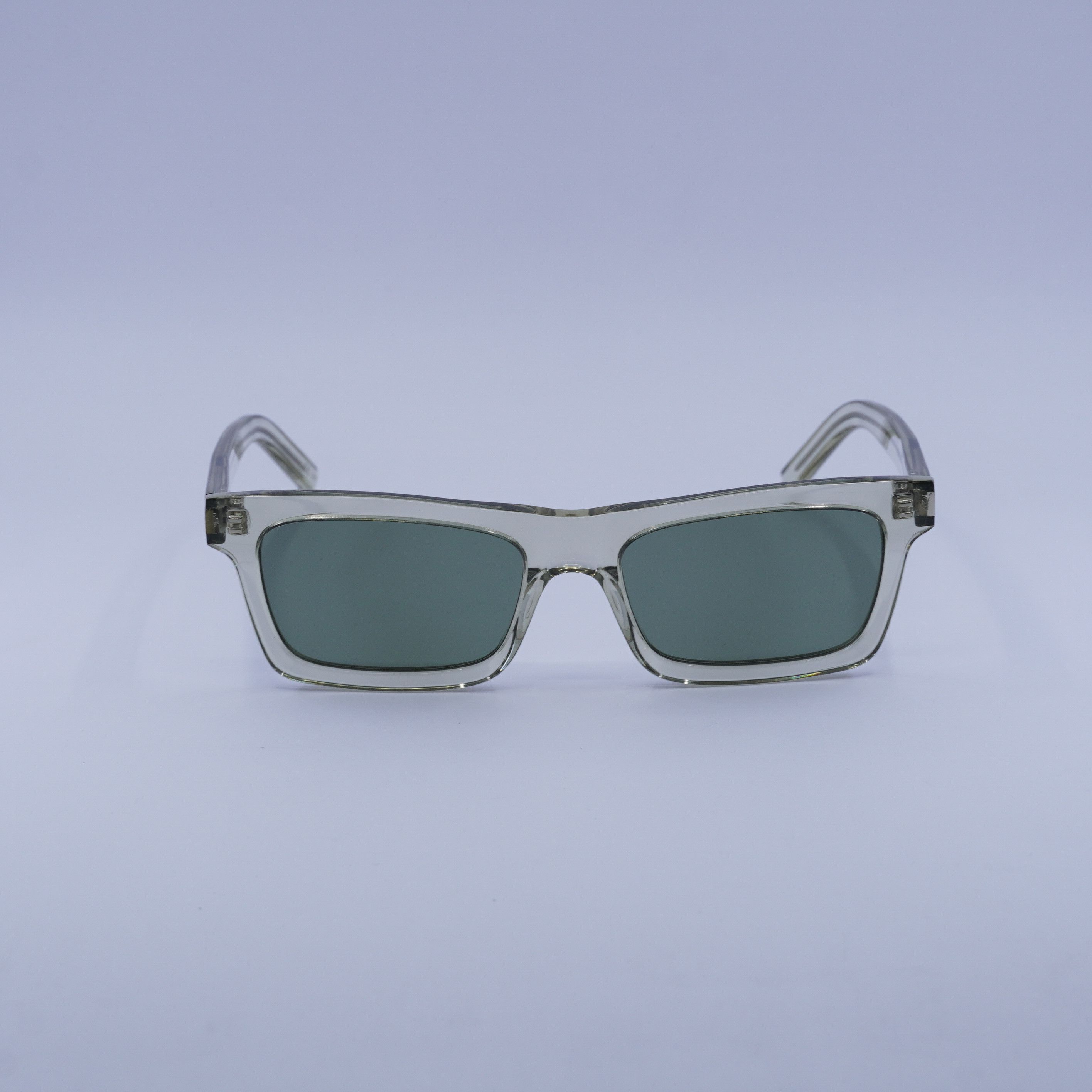 Saint Laurent Paris Saint Laurent SL461 BETTY 015 Sunglasses Green Rectangle Size ONE SIZE - 3 Thumbnail