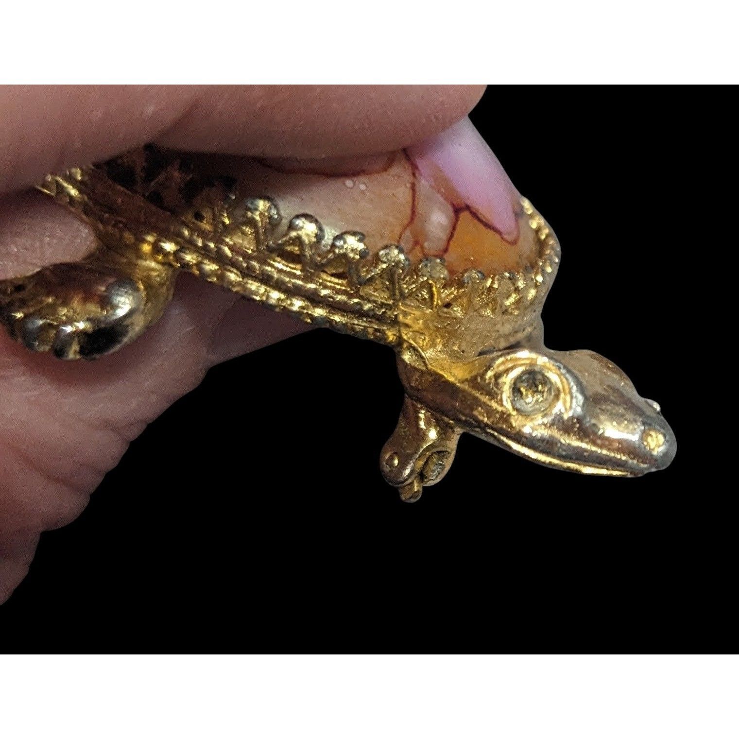 Other Vintage Jeanine Pink Orange And Gold Turtle Brooch (Broken) Size ONE SIZE - 6 Thumbnail