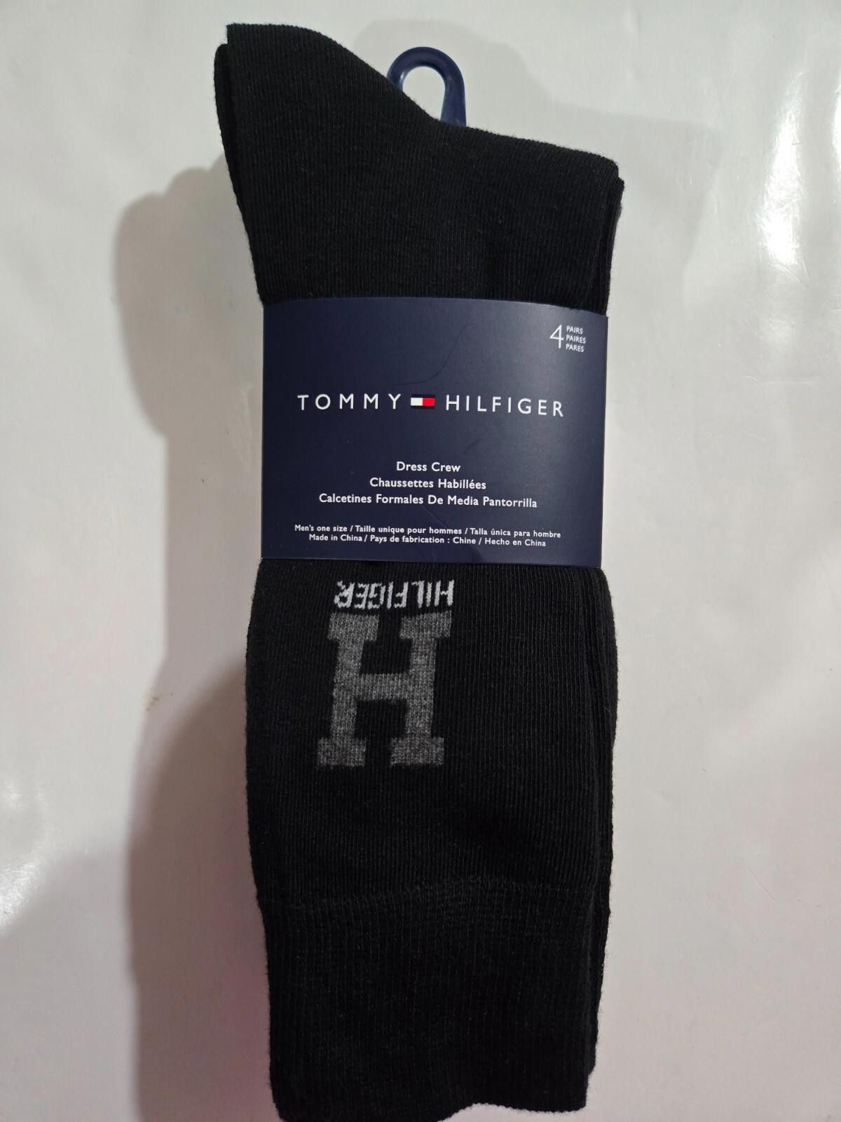 Tommy Hilfiger Tommy Hilfiger Mens Trouser Dress Socks Crew Logo 4 pack NWT Size ONE SIZE - 3 Thumbnail