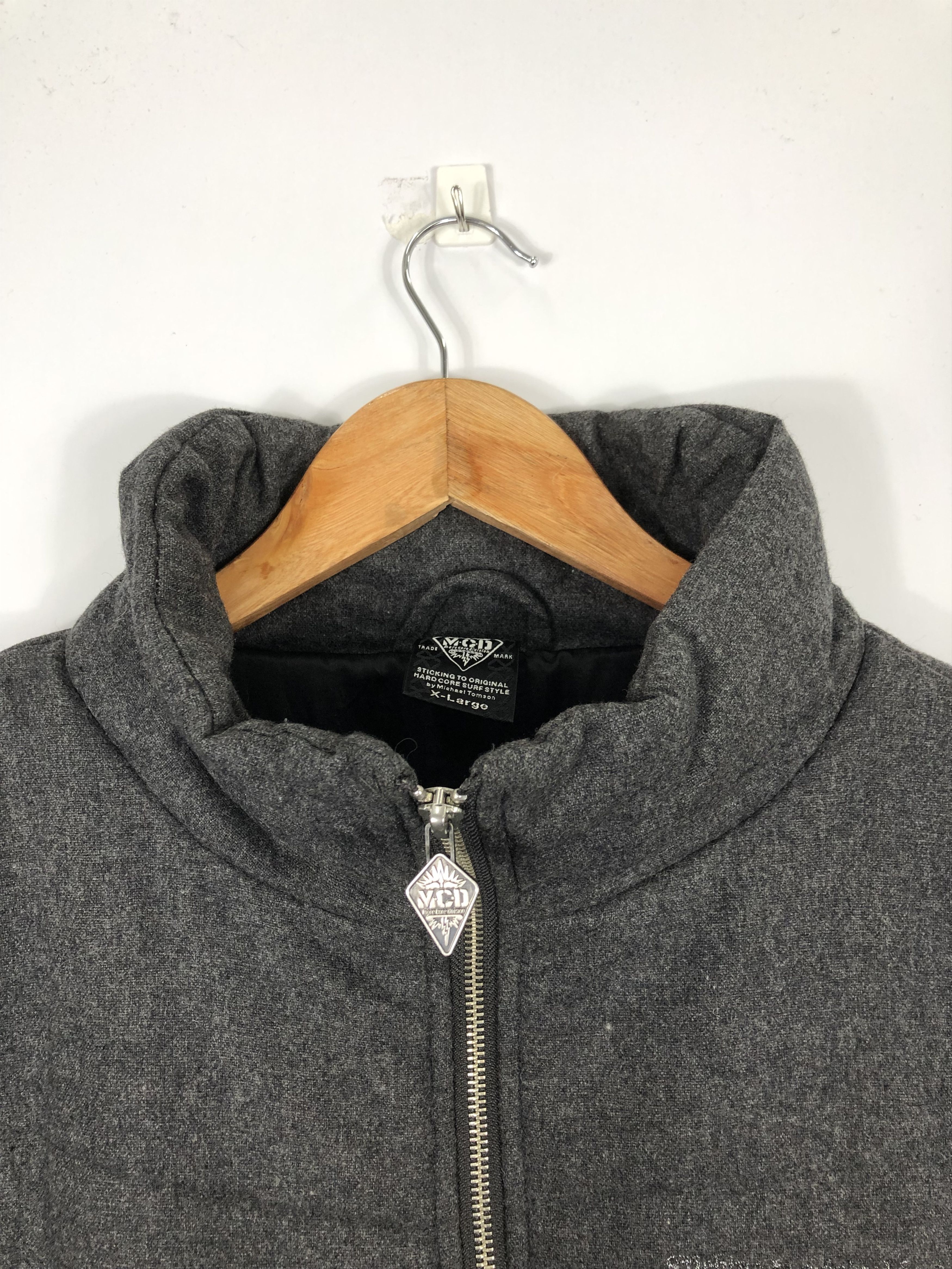 Vintage Varsity Jacket Reversible Puffer Wool Lining V0192