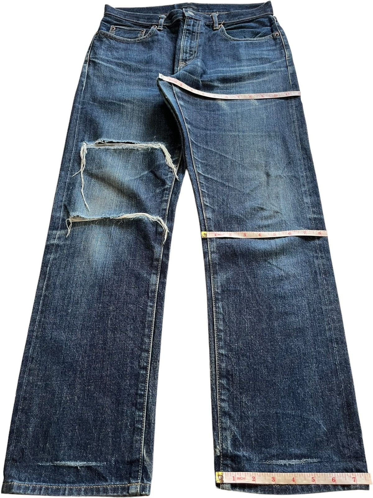 Uniqlo Vintage Japanese Uniqlo Selvedge Dark Wash Loose Jeans Size US 32 / EU 48 - 15 Thumbnail