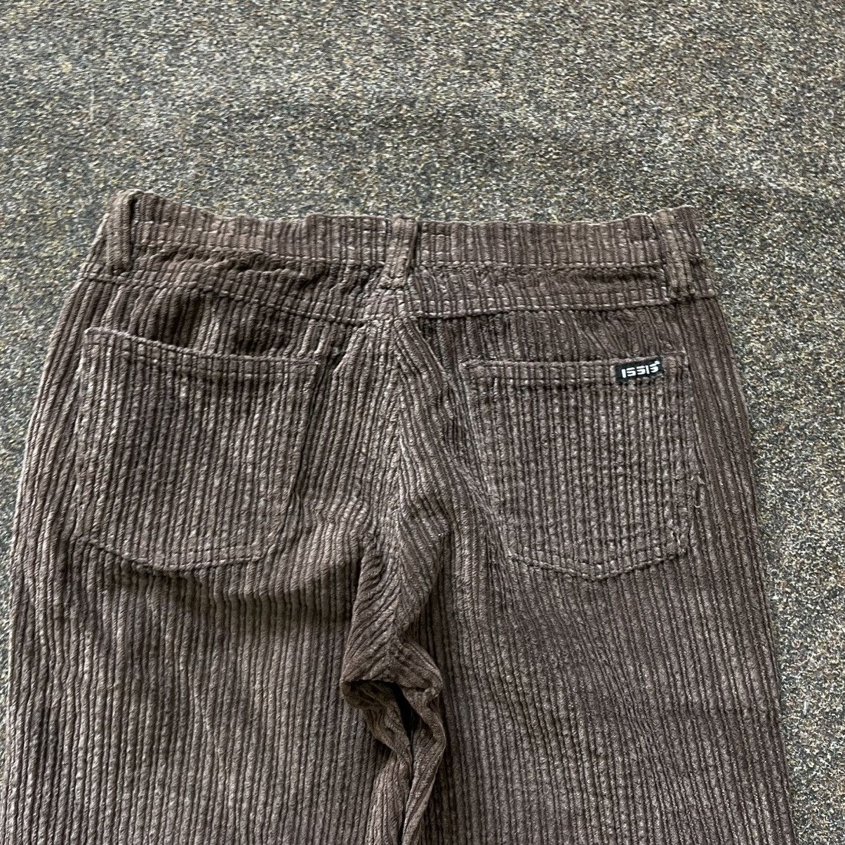 Vintage Vintage 90s Brown Corduroy Flare Pants Grunge Relaxed 30 Size 30" / US 8 / IT 44 - 5 Thumbnail