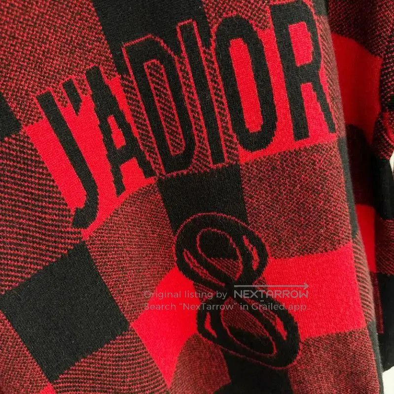 Dior Dior Red Checkered Long Sleeve Hoodie . Size US M / EU 48-50 / 2 - 4 Thumbnail