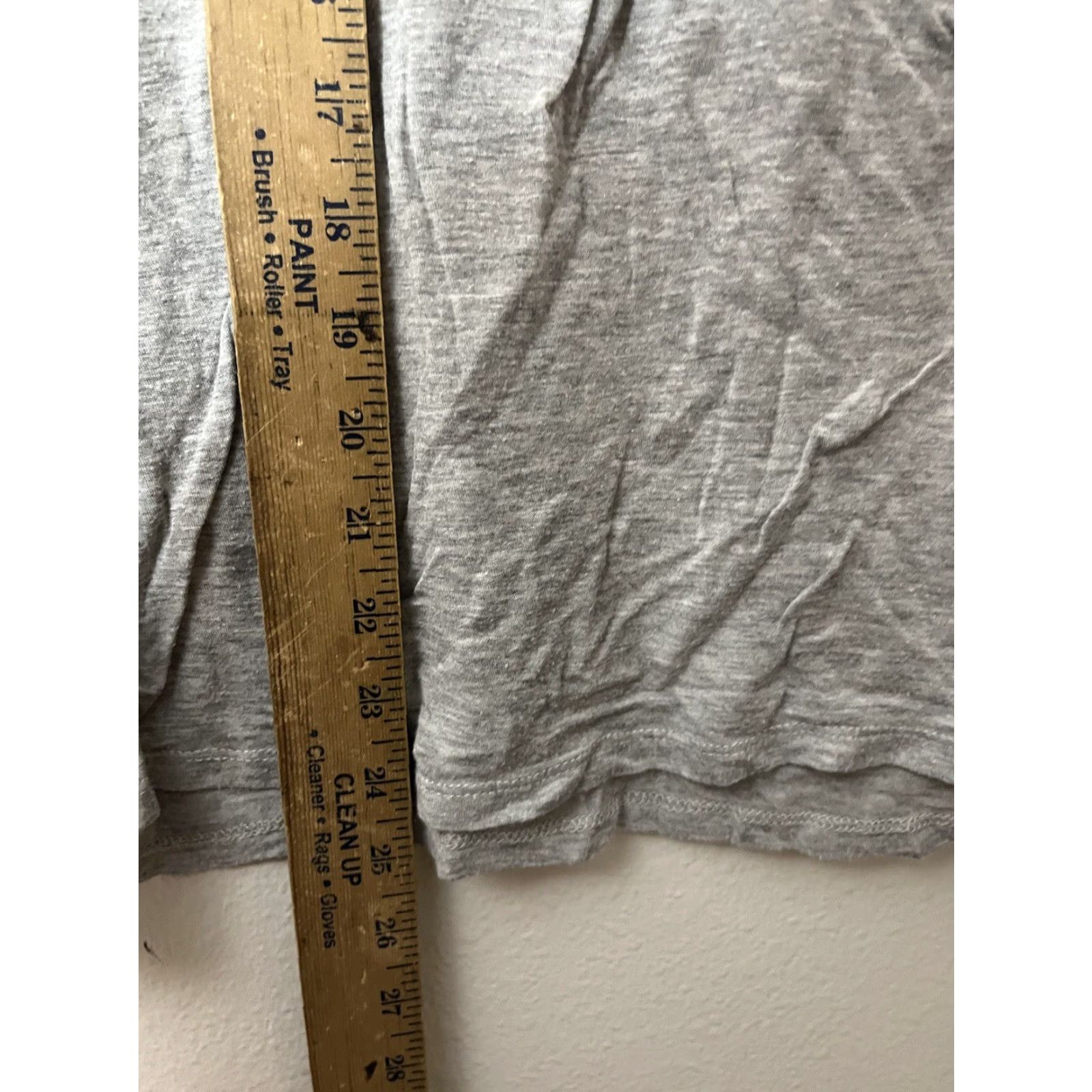 Vintage New York & Company Blouse Women's 3/4 Sleeve Knit Top Gray Large Love Womens Size L / US 10 / IT 46 - 4 Thumbnail