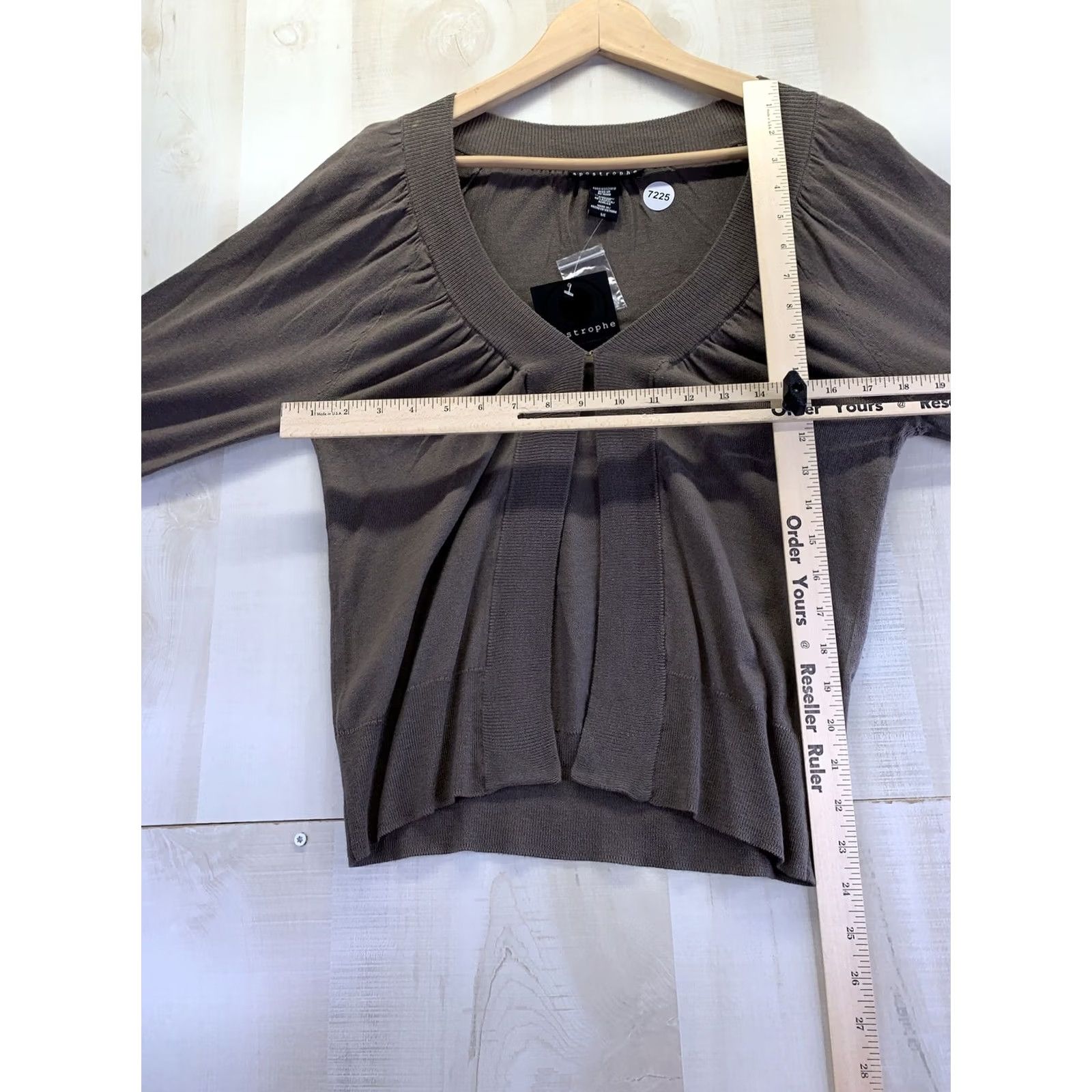 Vintage Apostrophe Cardigan Sweater Womens Brown Knit Size S NWT-7225 Size S / US 4 / IT 40 - 3 Thumbnail