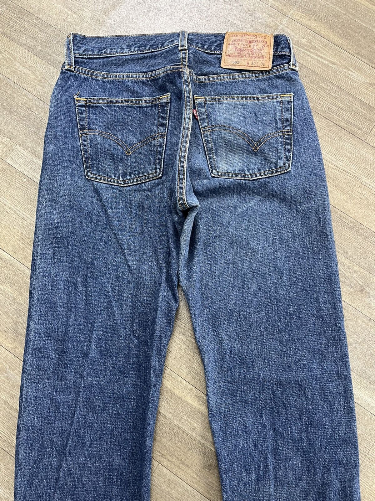 Levi's Vintage Clothing 🇺🇸1990s Vintage Levis 501 30x32 Straight Leg Blue Jeans Size US 30 / EU 46 - 15 Thumbnail