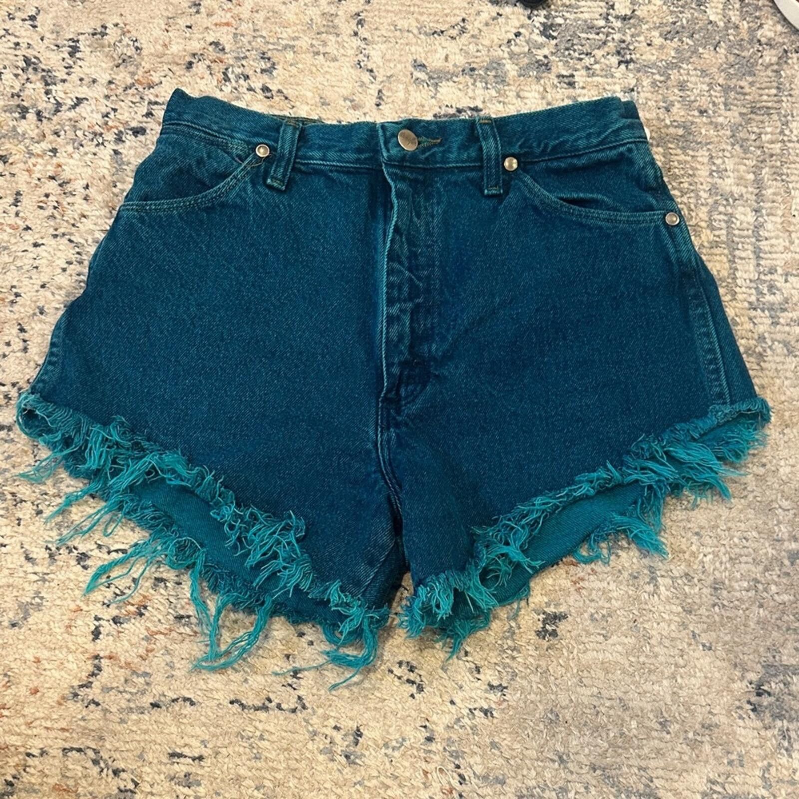 Wrangler Repurposed Vintage Dip Dyed Cut Off Wranglers Size 27" / US 4 / IT 40 - 1 Thumbnail