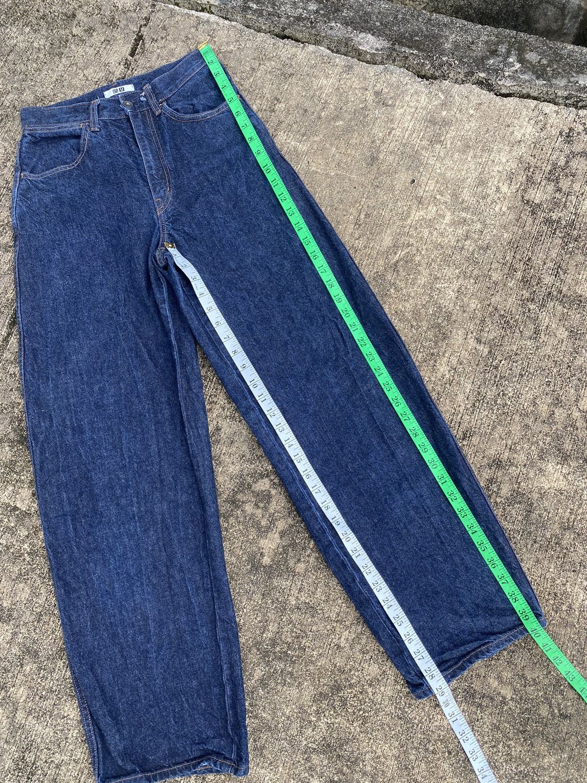 Lemaire × Uniqlo Uniqlo x Lemaire Japan Baggy Blue Denim Pants Jeans Size 25" / US 0 / IT 36 - 10 Thumbnail