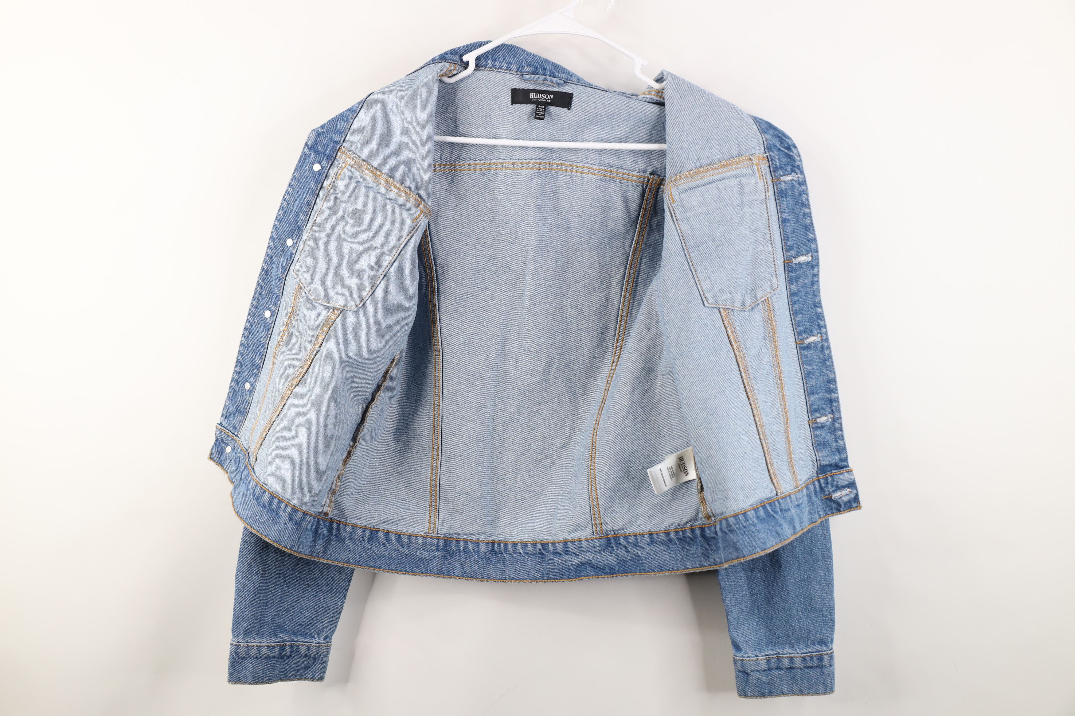 Vintage Hudson Jeans Faded Denim Jean Trucker Jacket Blue Size S / US 4 / IT 40 - 9 Thumbnail