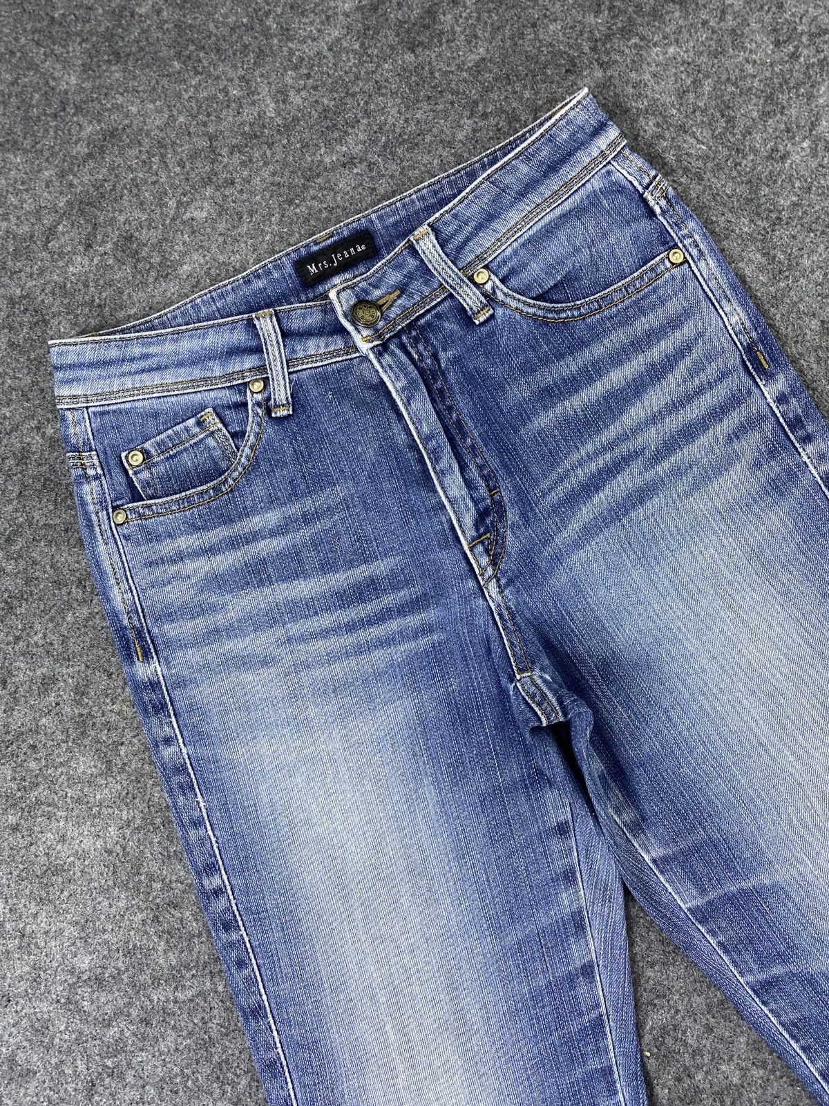 Japanese Brand Japanese Brand mrs.Jeana Flare Blue Wash Jeans - J1030 Size 27" / US 4 / IT 40 - 3 Thumbnail