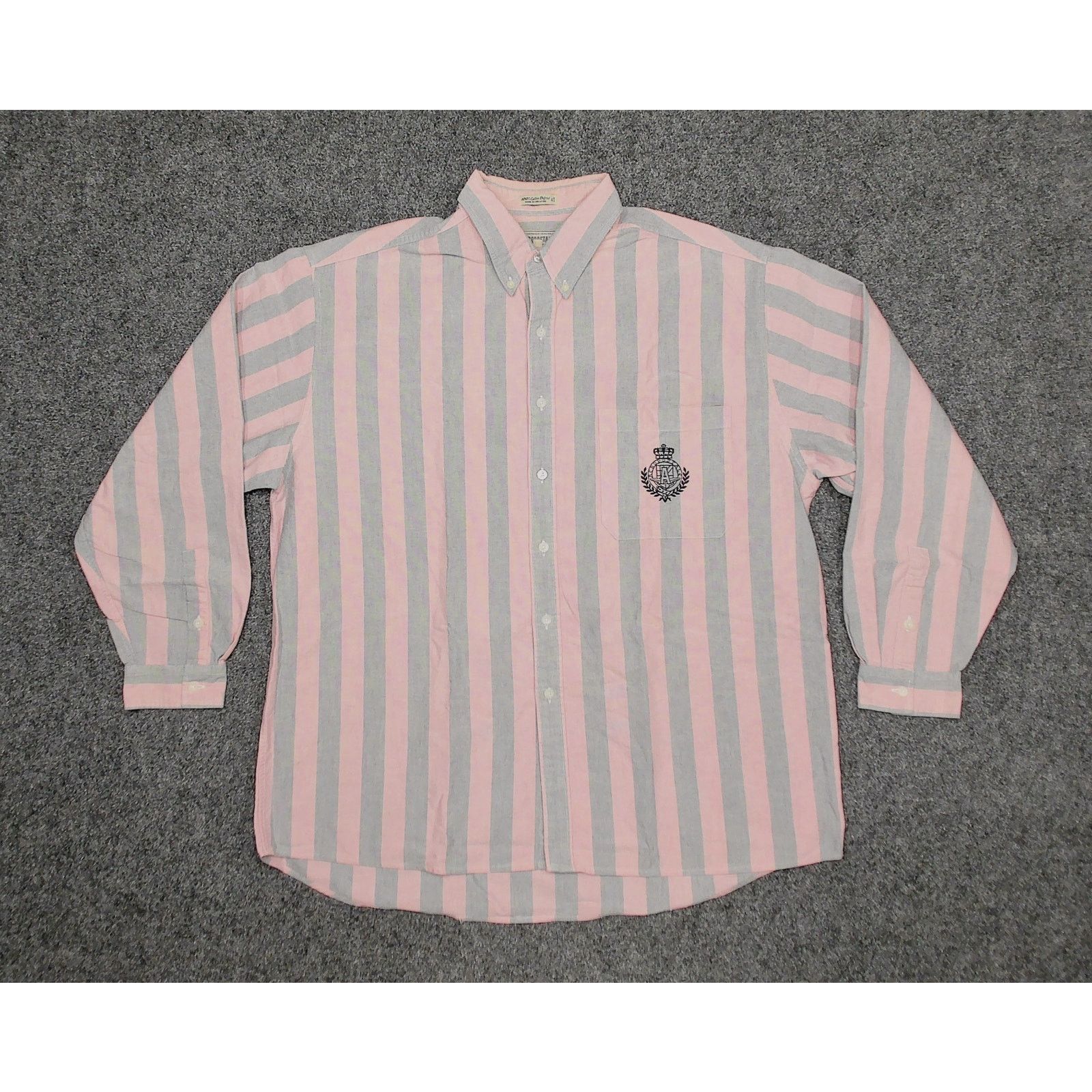 Aeropostale Vintage | Y2K Boxy Pink Striped Heavy oxford Overshirt Size US XL / EU 56 / 4 - 3 Thumbnail