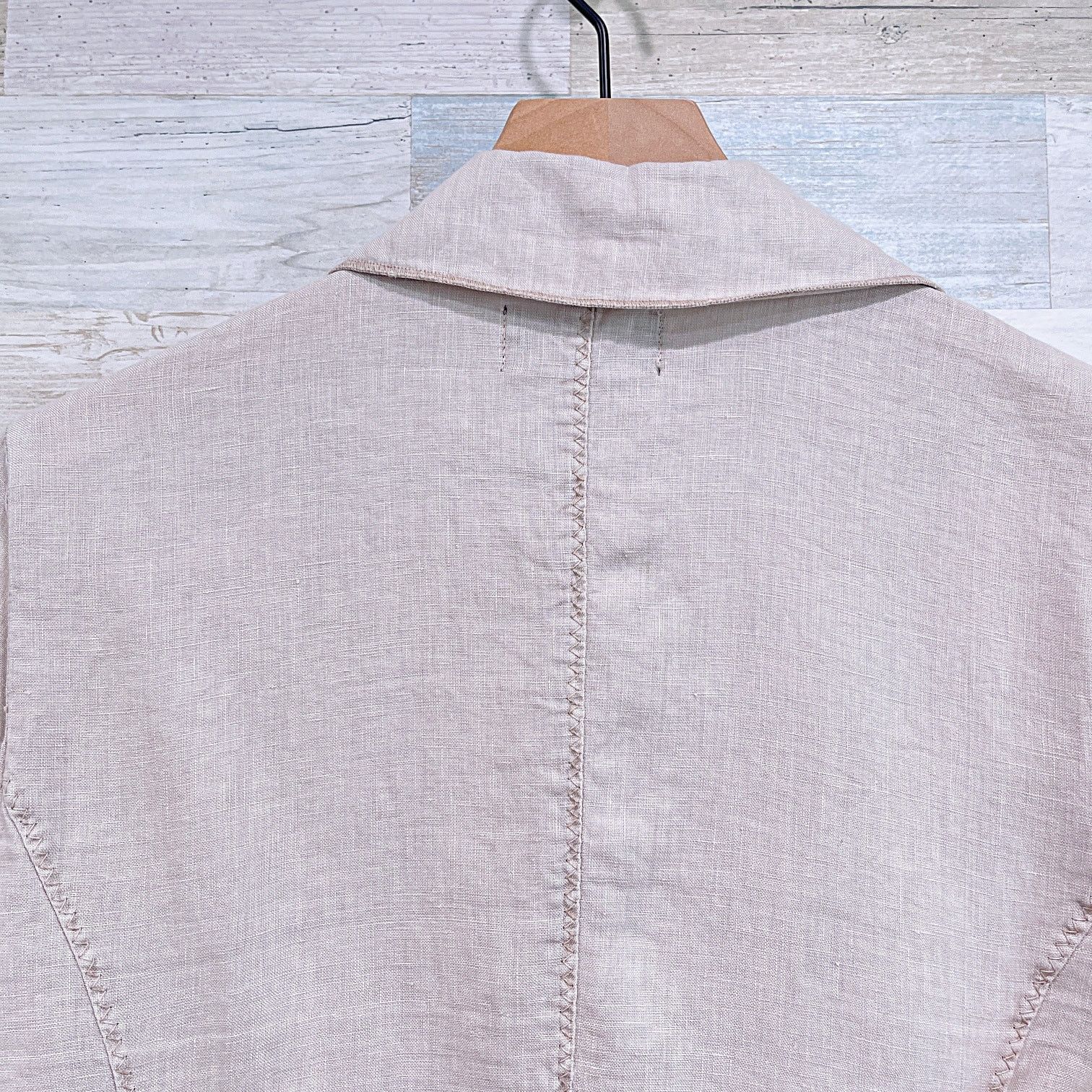 Michael Stars Michael Stars Linen Deconstructed Blazer Beige Womens Medium Size M / US 6-8 / IT 42-44 - 6 Thumbnail
