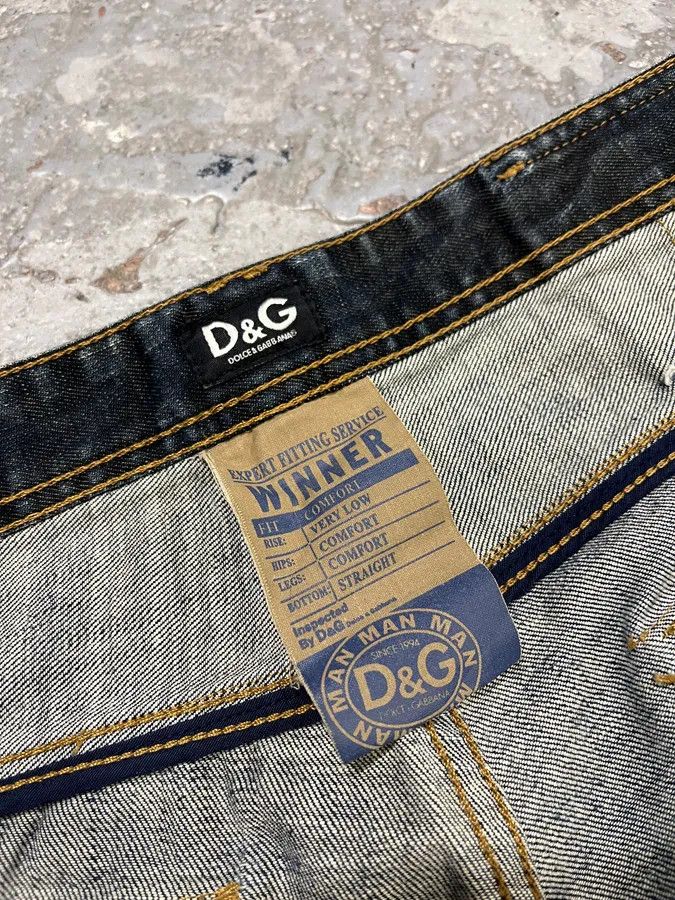 Dolce & Gabbana 2000s Dolce & Gabbana Navy Faded Denim Jeans Size US 33 - 11 Thumbnail