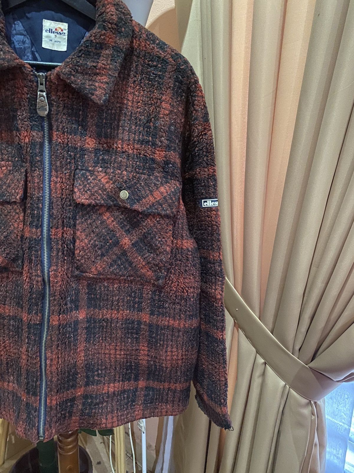 Ellesse VINTAGE ELLESSE RED PLAID FLEECE JACKET Size US M / EU 48-50 / 2 - 4 Thumbnail