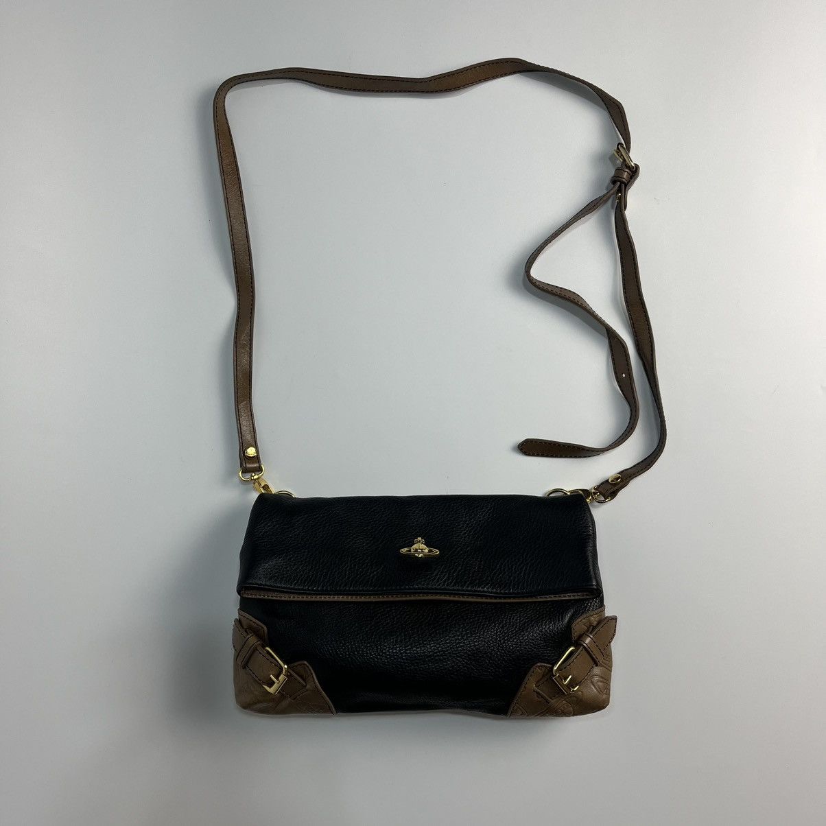 Vintage Vivienne Westwood Leather Sling Bag in Black, Women's