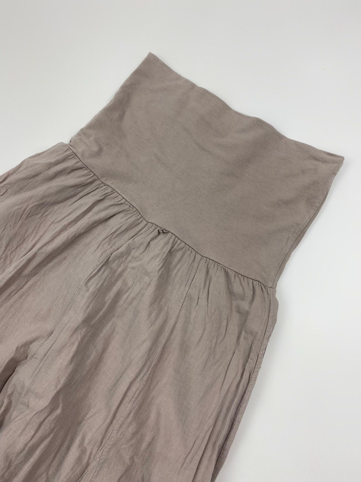 Vintage Y2K Vintage Fairycore Boho Taupe Cotton Maxi Skirt Size 28" / US 6 / IT 42 - 2 Thumbnail