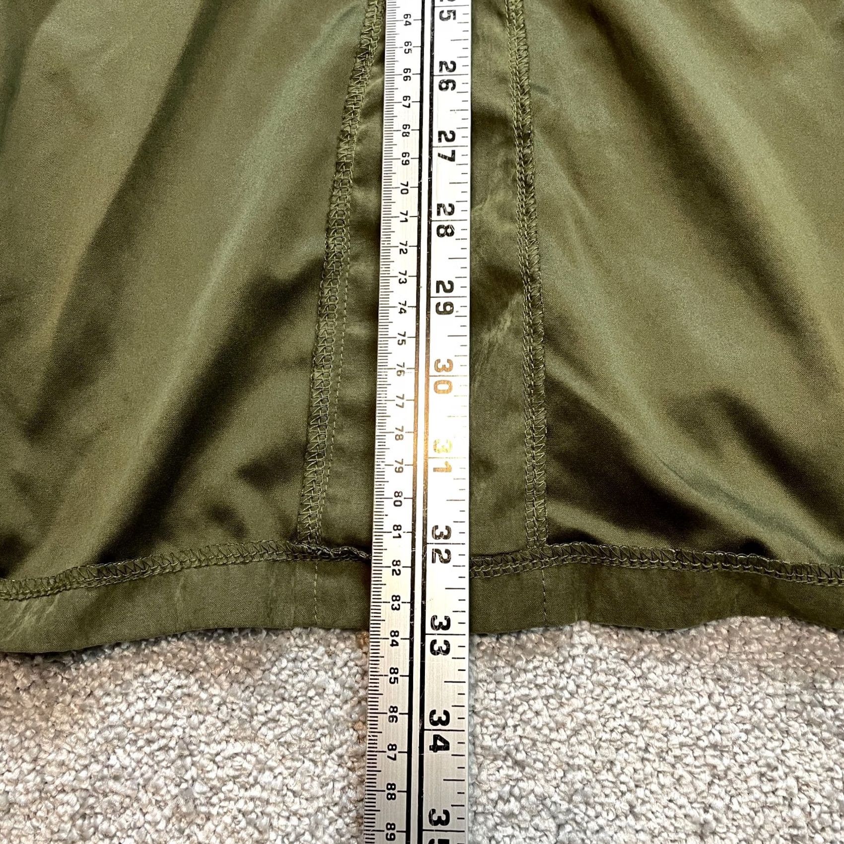 Vintage Elena Fashion Jacket Womens M Green Trench Coat Belted Soft Button Pockets Size M / US 6-8 / IT 42-44 - 3 Thumbnail