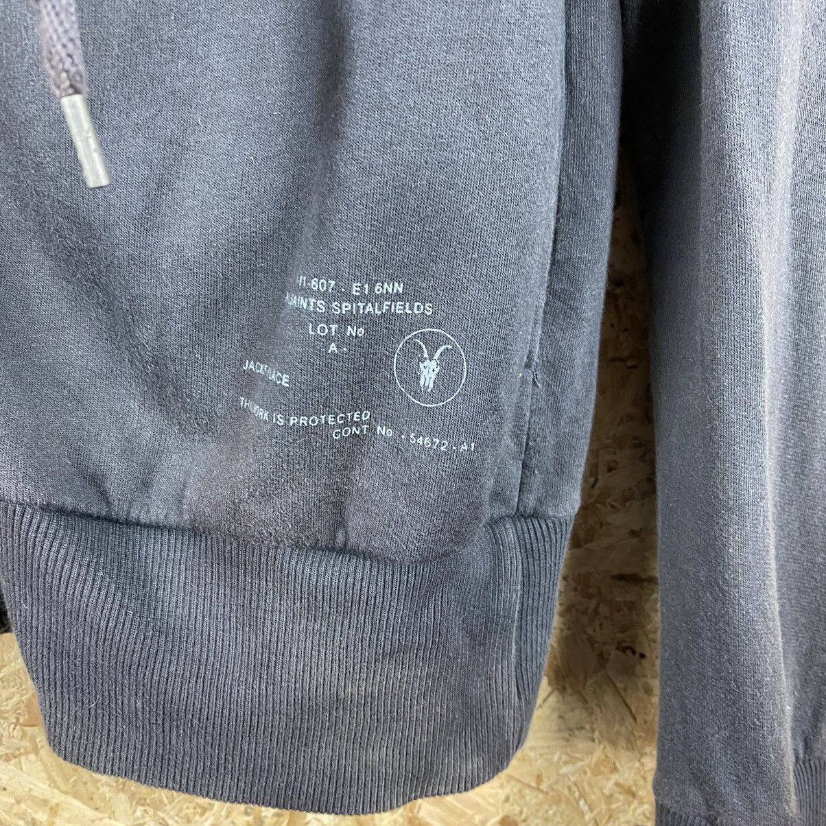 GREY ALLSAINTS JACKS PLACE SPITALFIELD HOODIE