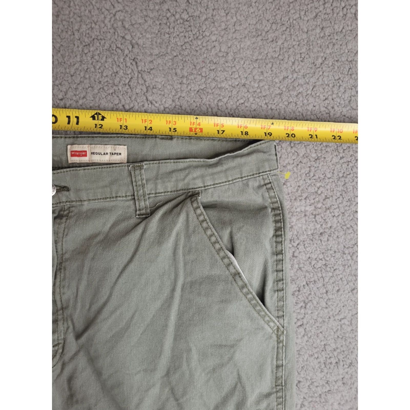 Wrangler Wrangler Pants Mens Slim Skinny Taper Green 38x30 Chino Cotton Solid Size US 38 / EU 54 - 7 Thumbnail