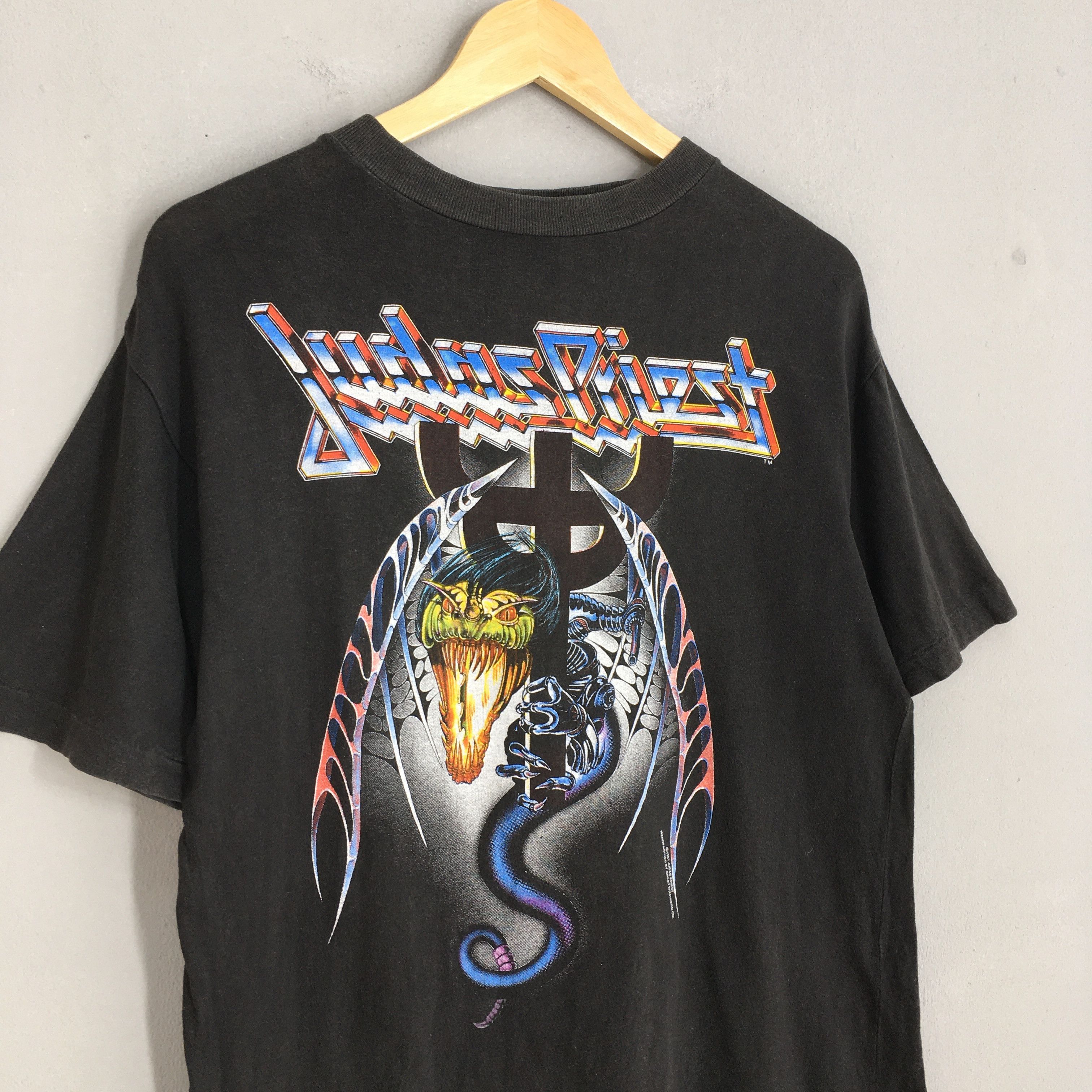Band Tees Vintage 1991 Judas Priest Painkiller Rock Metal Tshirt Large Size US L / EU 52-54 / 3 - 3 Thumbnail