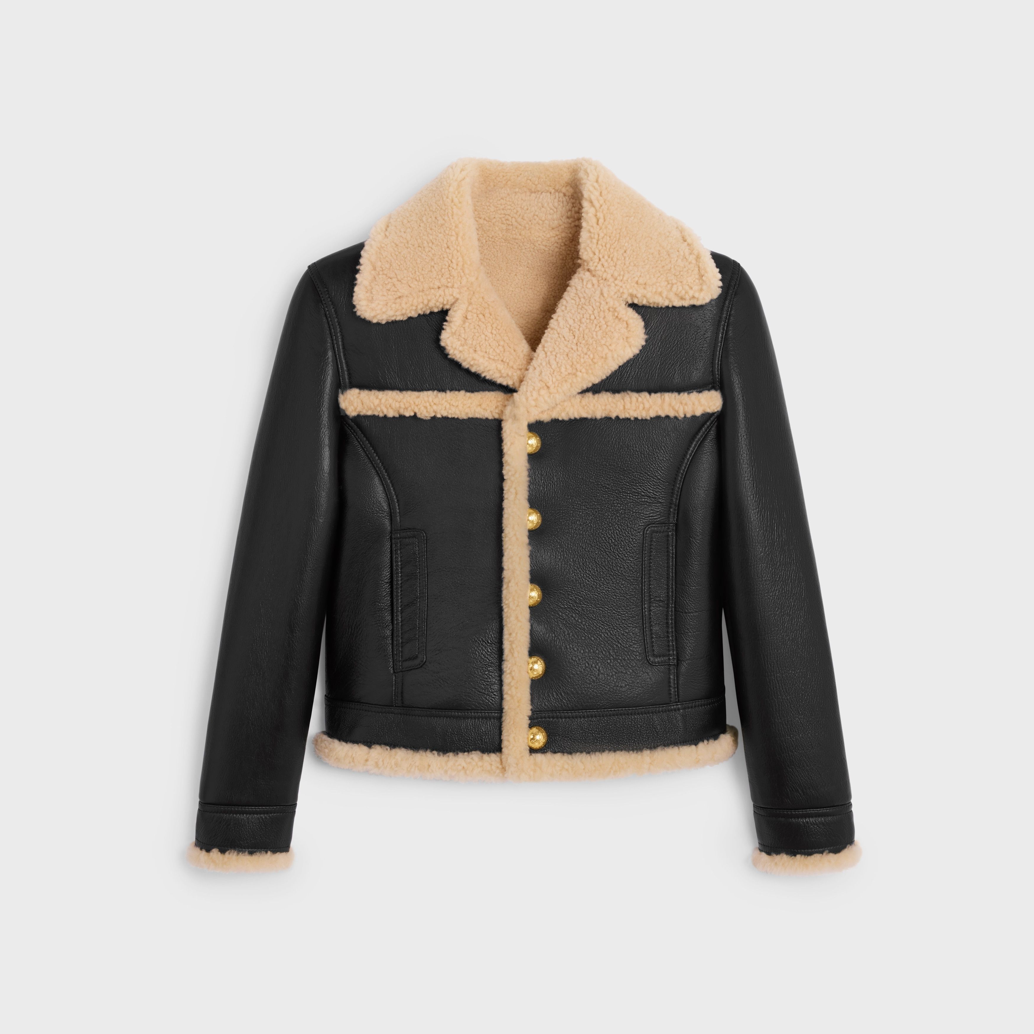 Celine o1bcso1str0925 2EK20720G Straight Cut Blouson Jacket Black Size S / US 4 / IT 40 - 1 Thumbnail