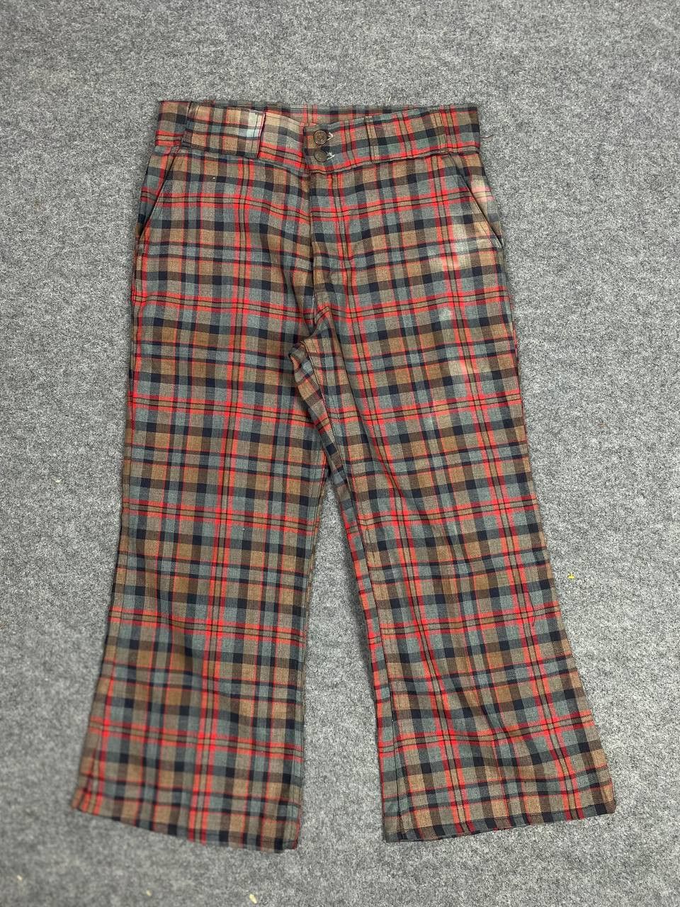 Levi's vintage 60s/70s levis sta prest checkered design bellbottom Size US 32 / EU 48 - 7 Thumbnail