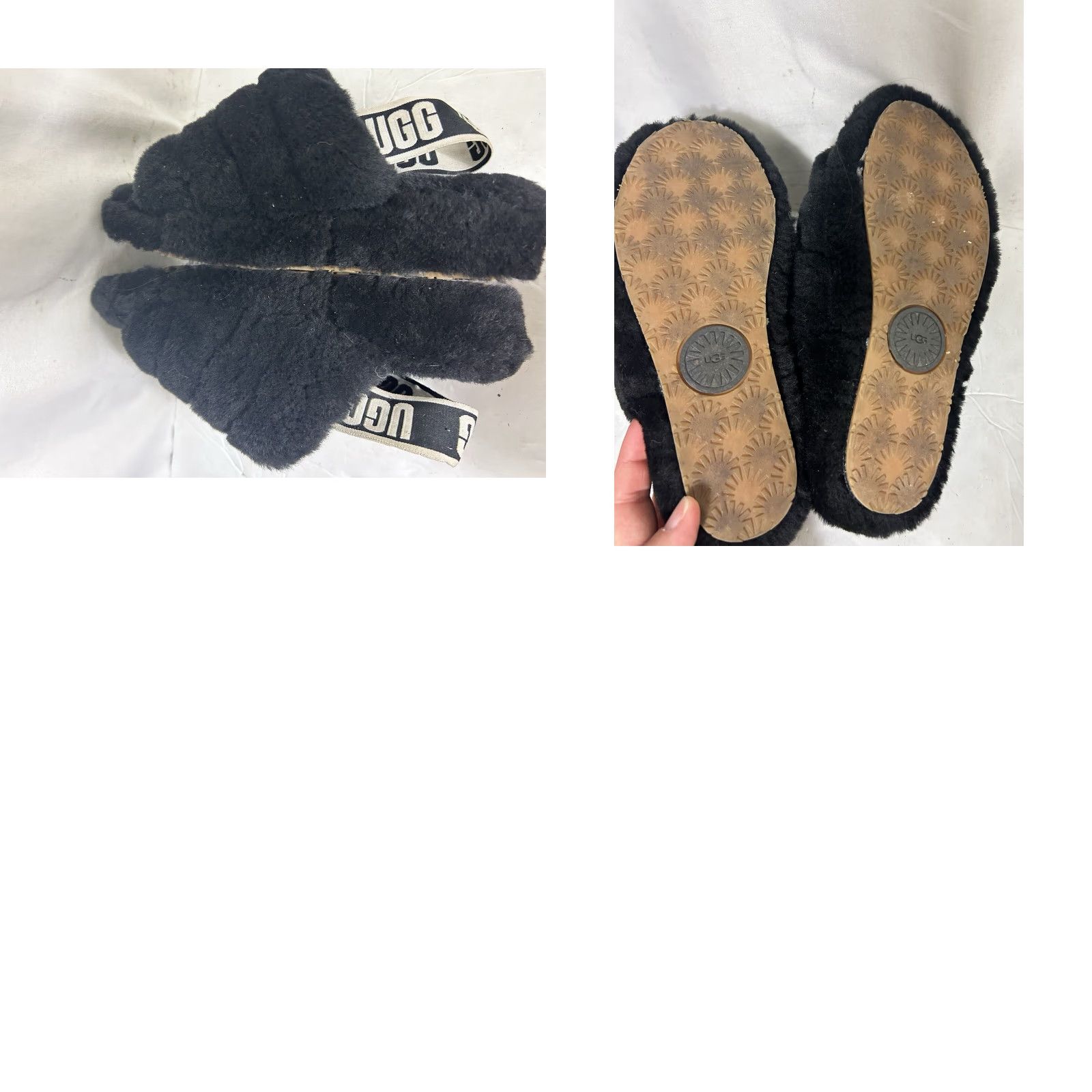 Ugg VINTAGE UGG Australia Fluff Yeah Slide Sandals for Women US 5 Black Size US 5 / IT 35 - 9 Thumbnail