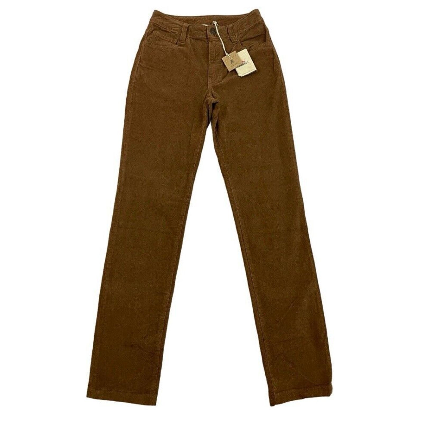 Faherty Faherty Corduroy Pants Womens 25 Brown Stretch Cord Julianne Size 25" / US 0 / IT 36 - 1 Thumbnail
