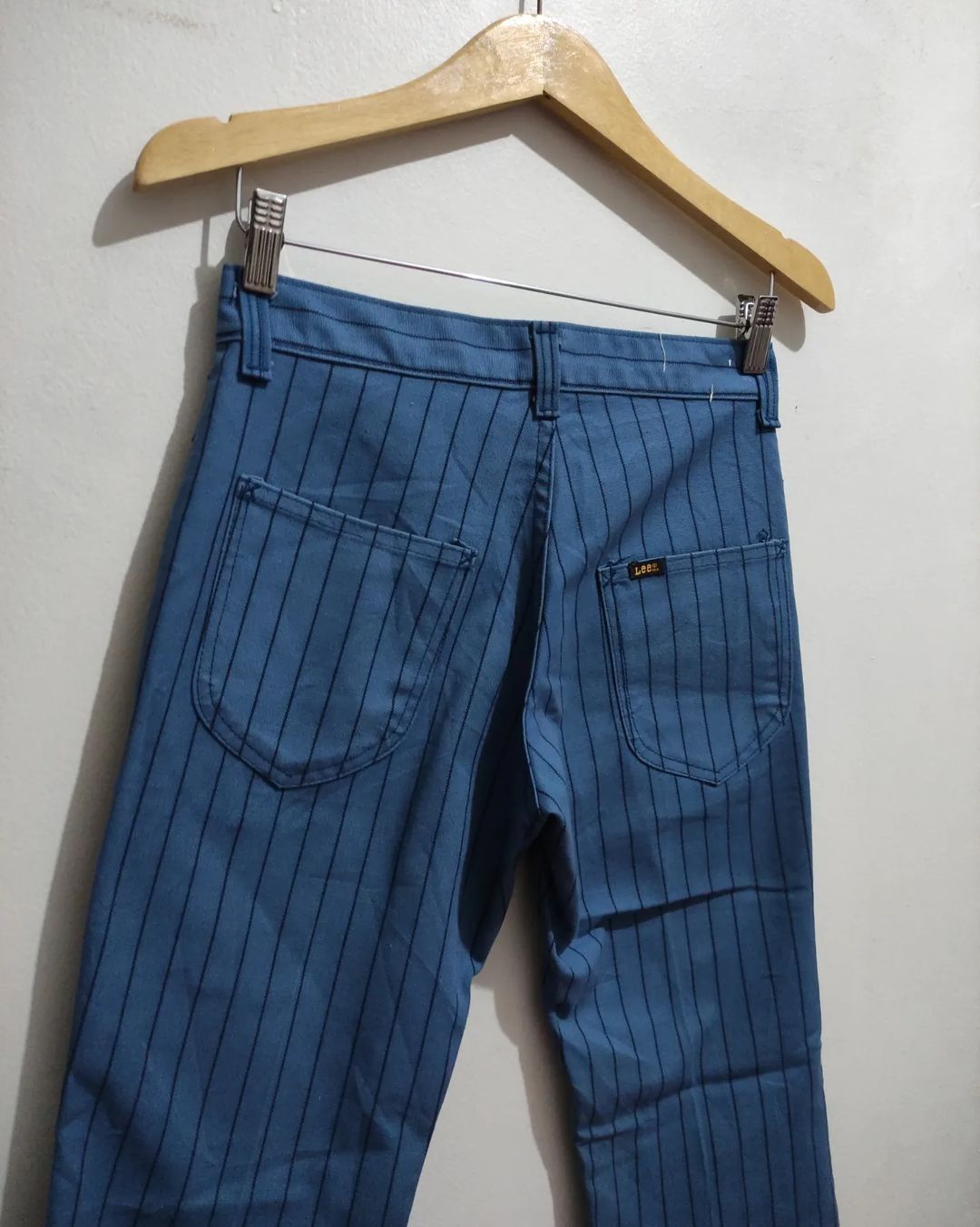 Lee Vintage 1960s Lee Striped Bell Bottom Flared Jeans Size US 29 - 15 Thumbnail