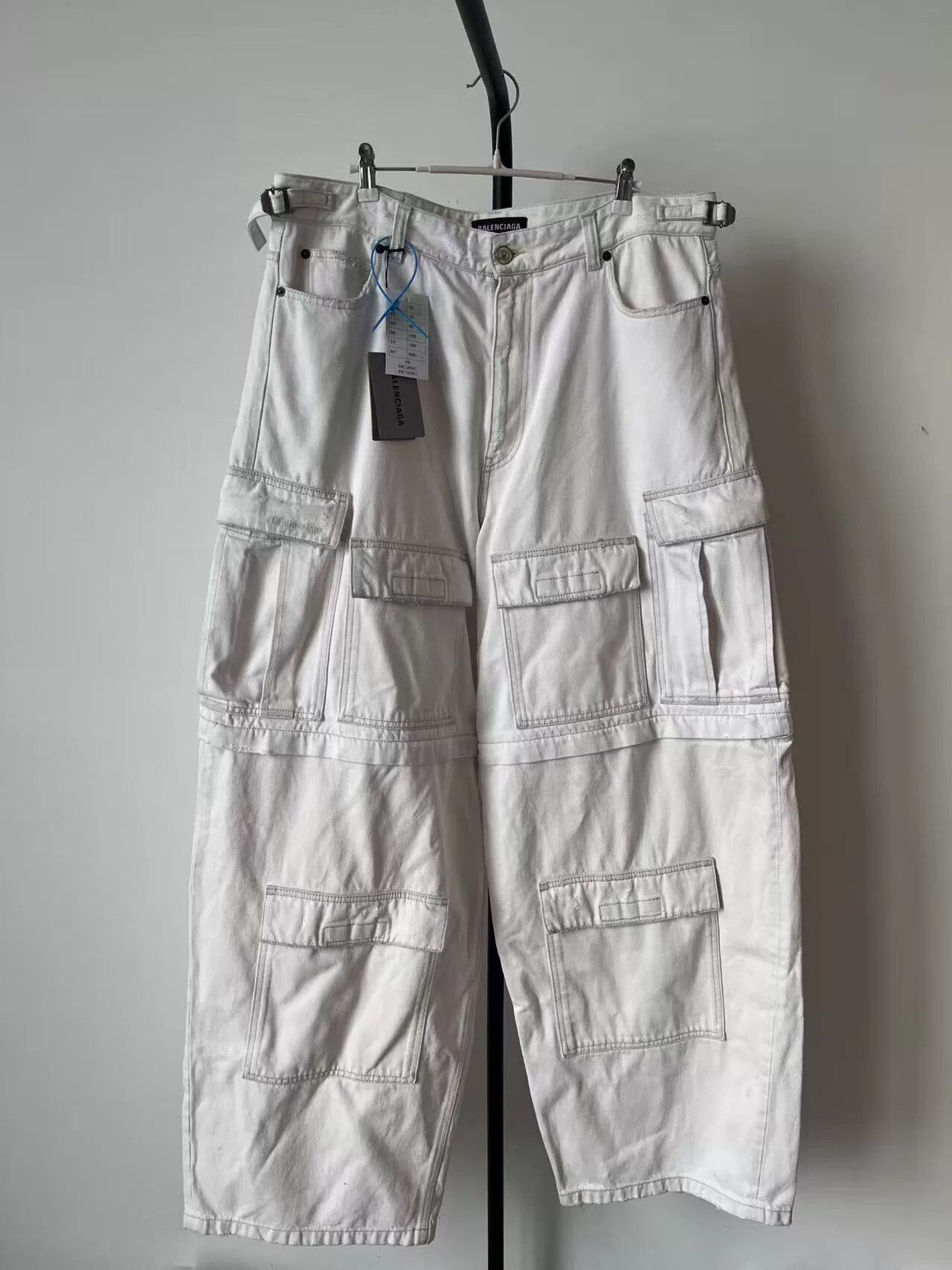 Balenciaga Balenciaga Men's Solid Multi-Pocket Wide-Leg Jeans Size US 36 / EU 52 - 1 Thumbnail