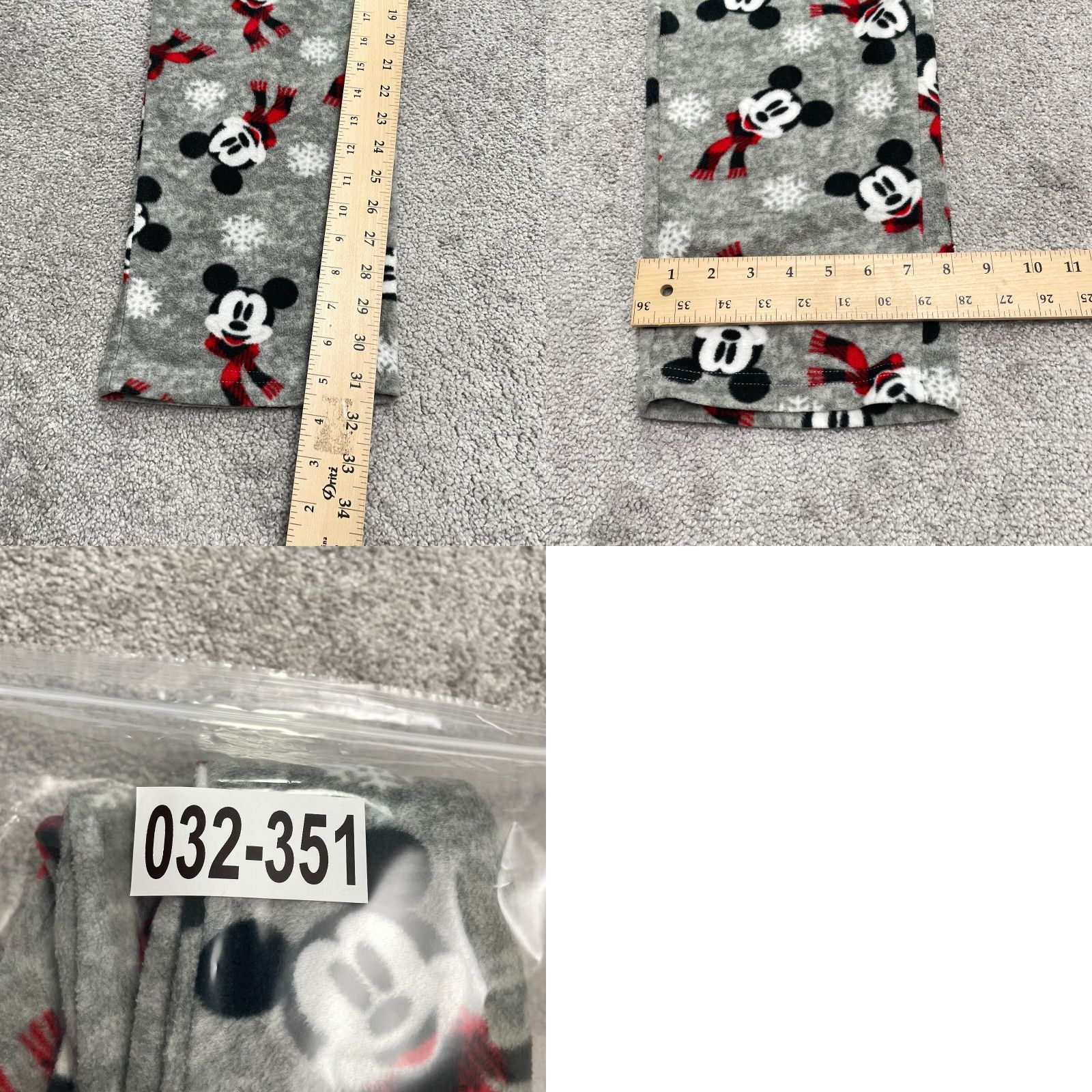 Disney Disney Mickey Mouse Plush Pajama Pants Mens Medium Multicolor Printed Holiday 32x31 Shirt? Size US 31 - 8 Thumbnail