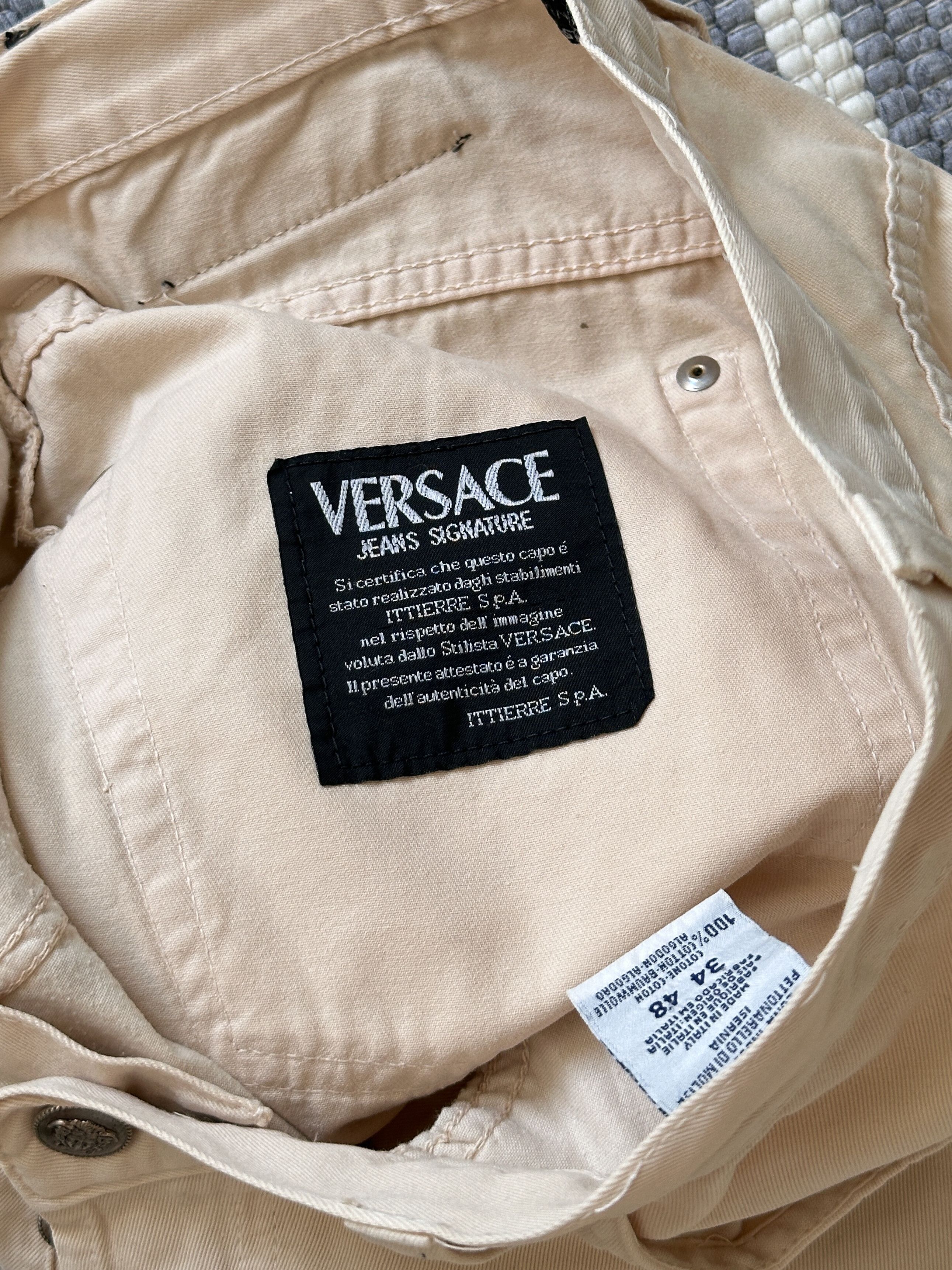 Versace Vintage Versace Jeans Couture Beige Pants Trousers Size US 30 / EU 46 - 6 Thumbnail
